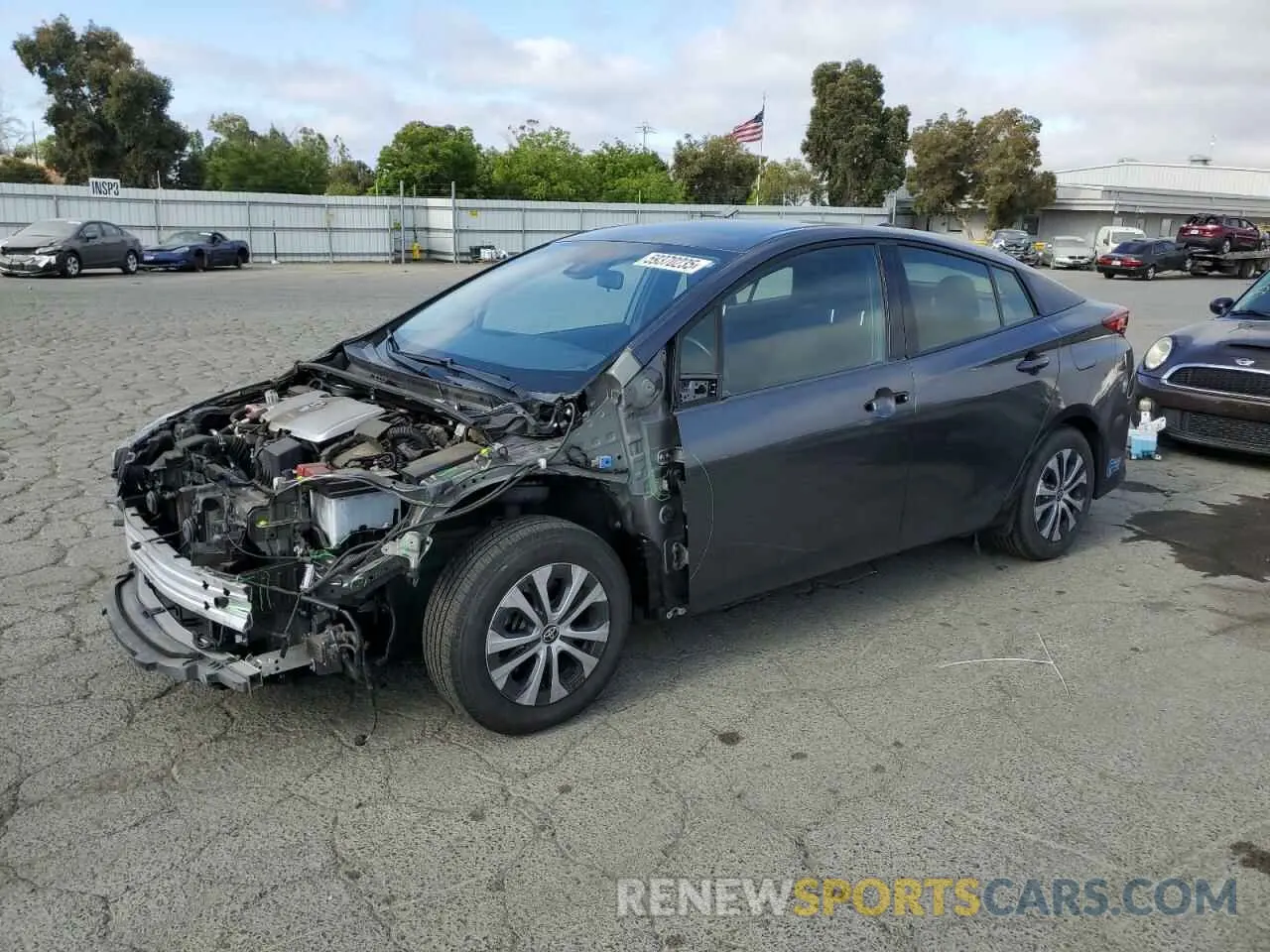 1 Photograph of a damaged car JTDKARFP4L3160836 TOYOTA PRIUS 2020