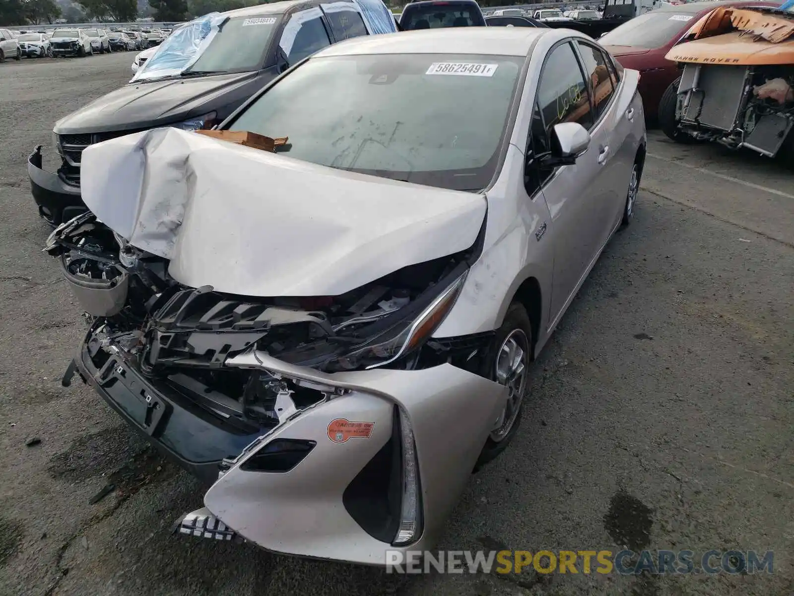 2 Photograph of a damaged car JTDKARFP6L3138904 TOYOTA PRIUS 2020