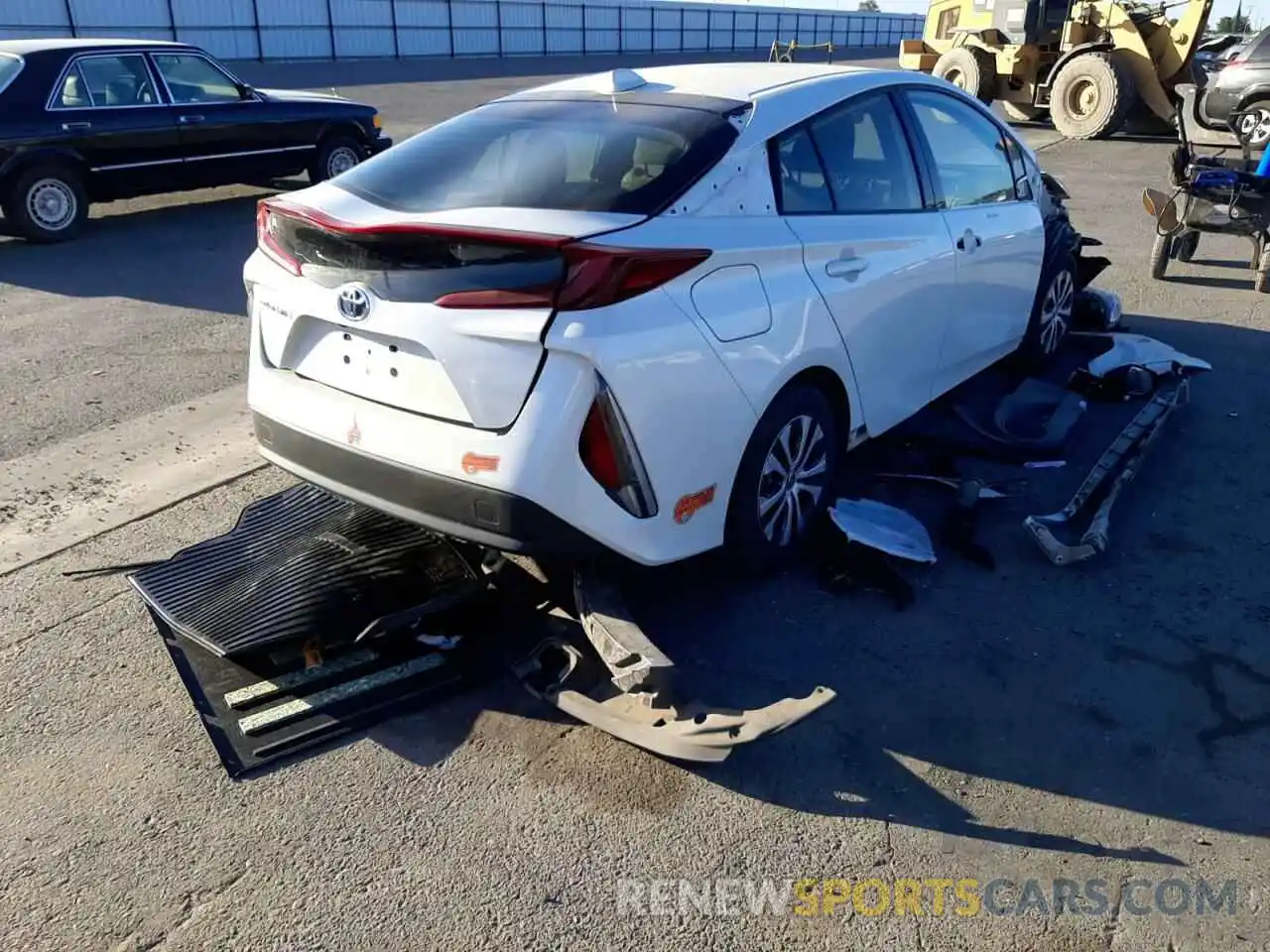 4 Photograph of a damaged car JTDKARFP6L3140684 TOYOTA PRIUS 2020