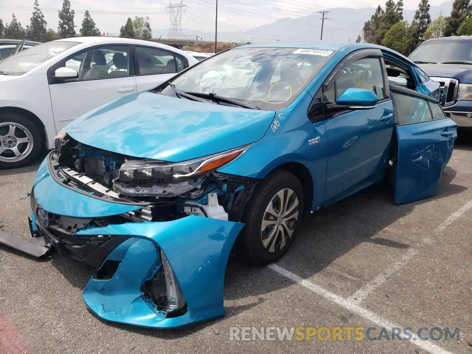 2 Photograph of a damaged car JTDKARFP6L3145139 TOYOTA PRIUS 2020