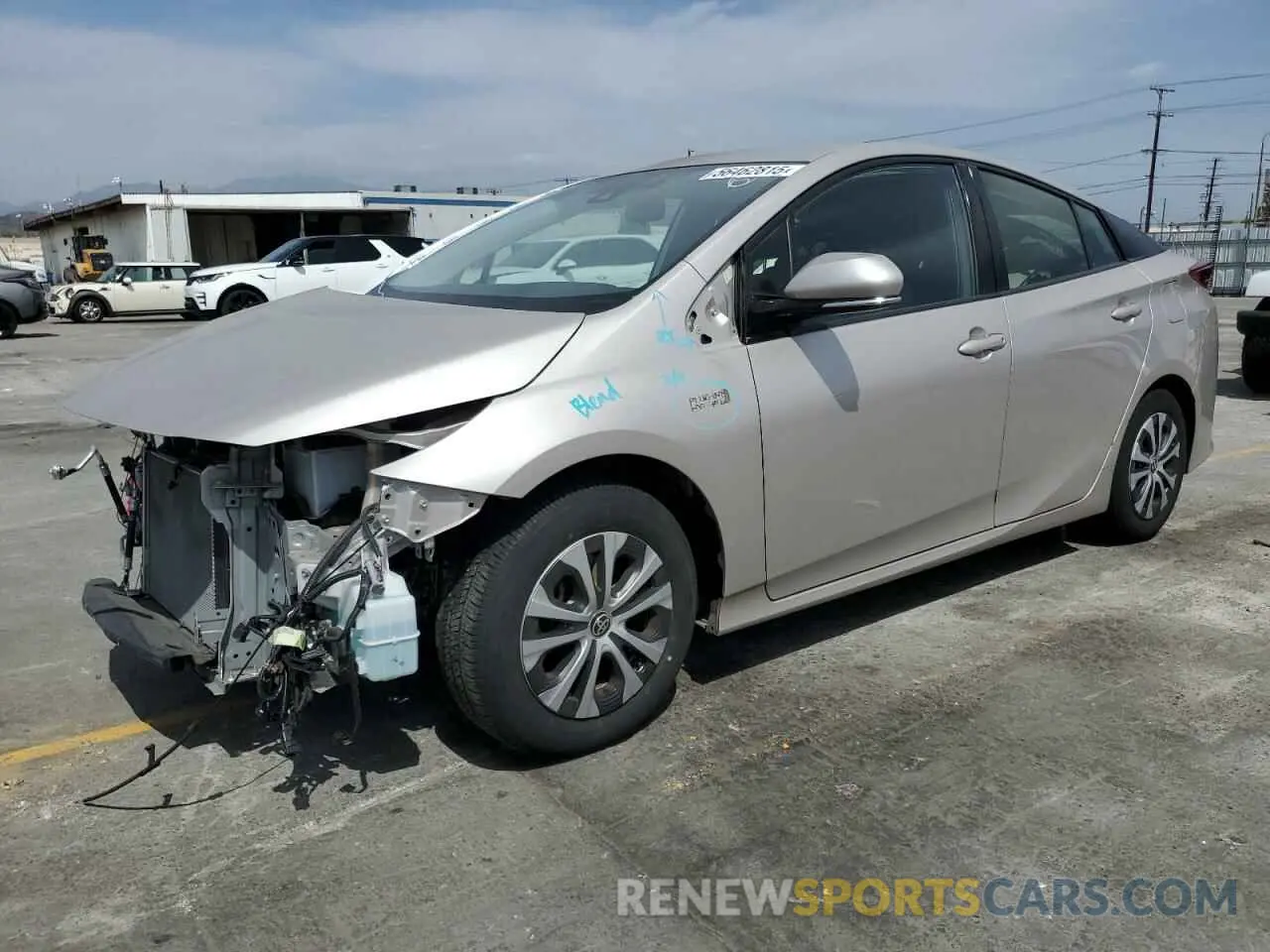 1 Photograph of a damaged car JTDKARFP6L3162913 TOYOTA PRIUS 2020