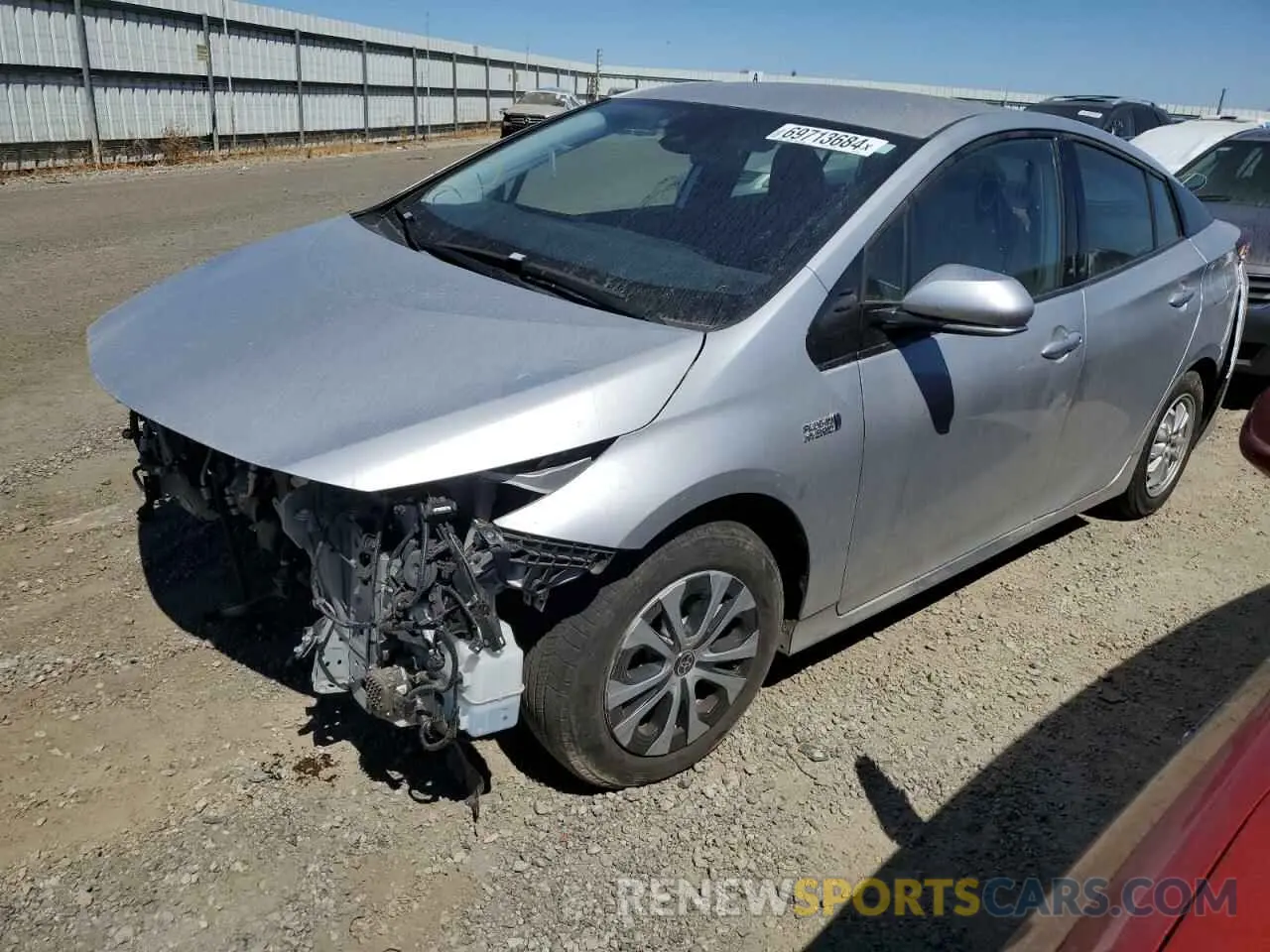1 Photograph of a damaged car JTDKARFP7L3130651 TOYOTA PRIUS 2020