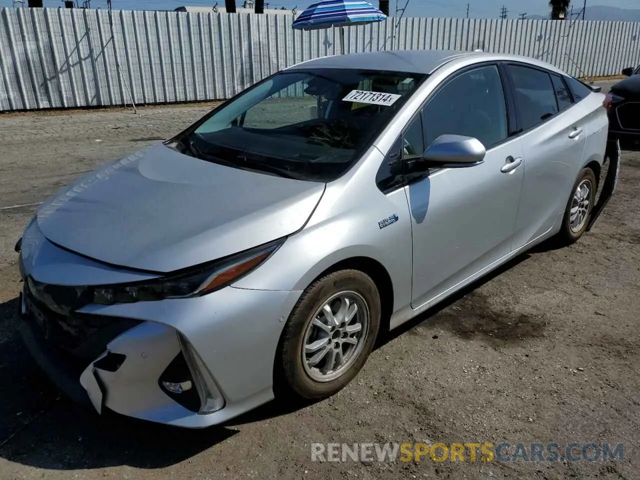 1 Photograph of a damaged car JTDKARFP7L3138099 TOYOTA PRIUS 2020