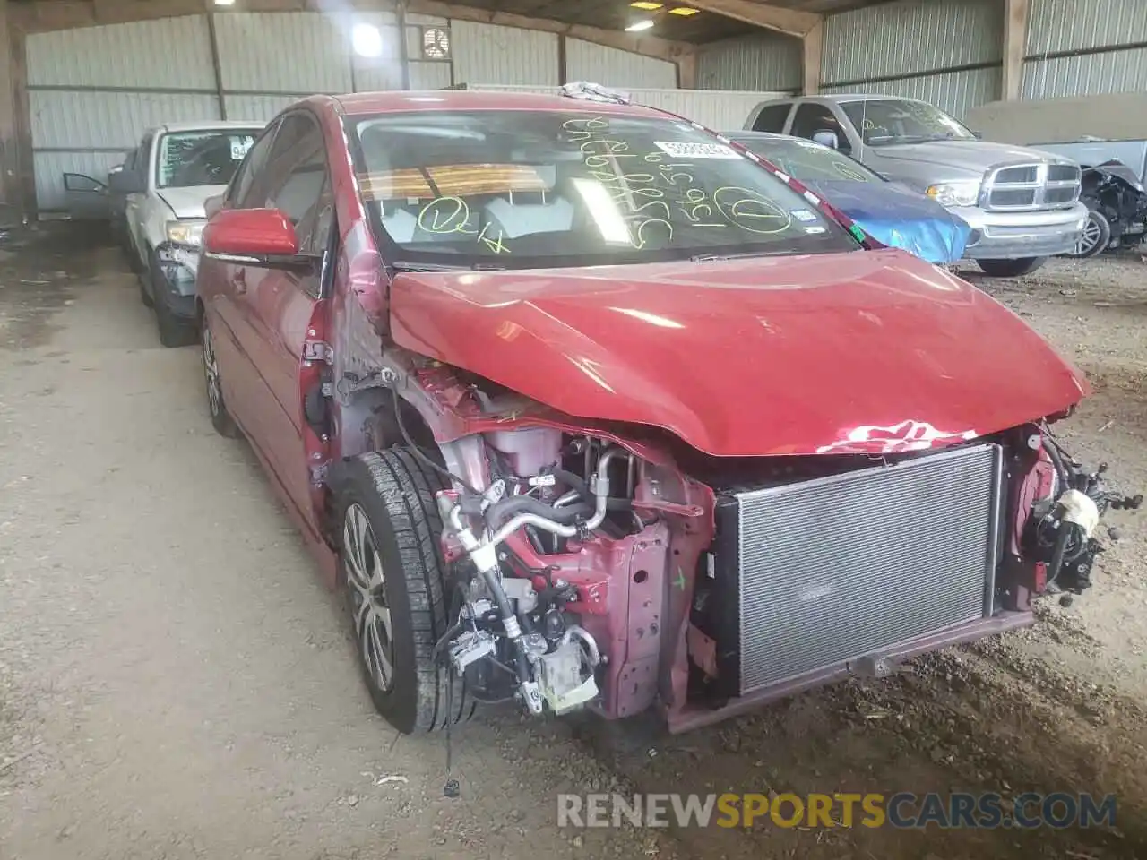 1 Photograph of a damaged car JTDKARFP7L3156599 TOYOTA PRIUS 2020