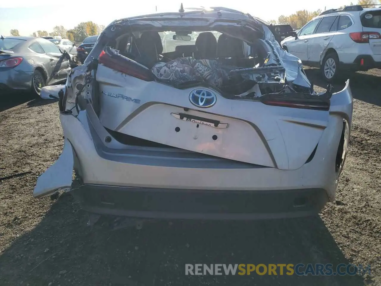 6 Photograph of a damaged car JTDKARFP8L3144882 TOYOTA PRIUS 2020