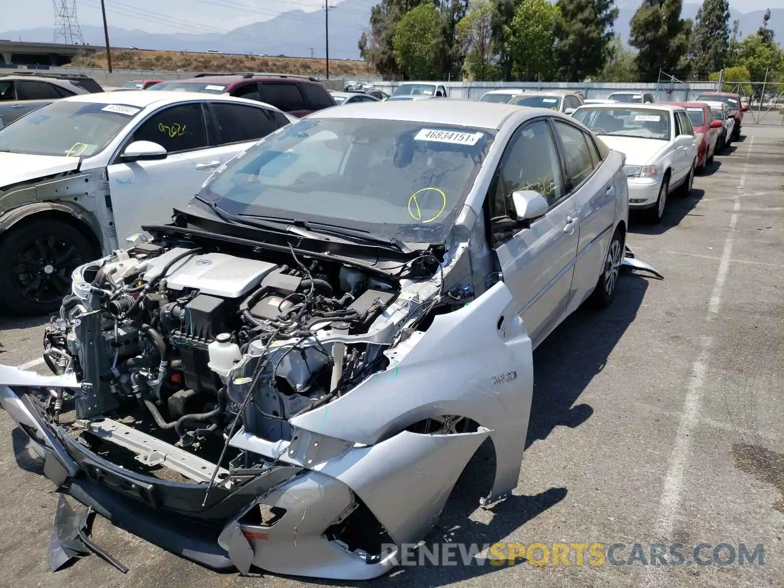 2 Photograph of a damaged car JTDKARFP8L3146759 TOYOTA PRIUS 2020