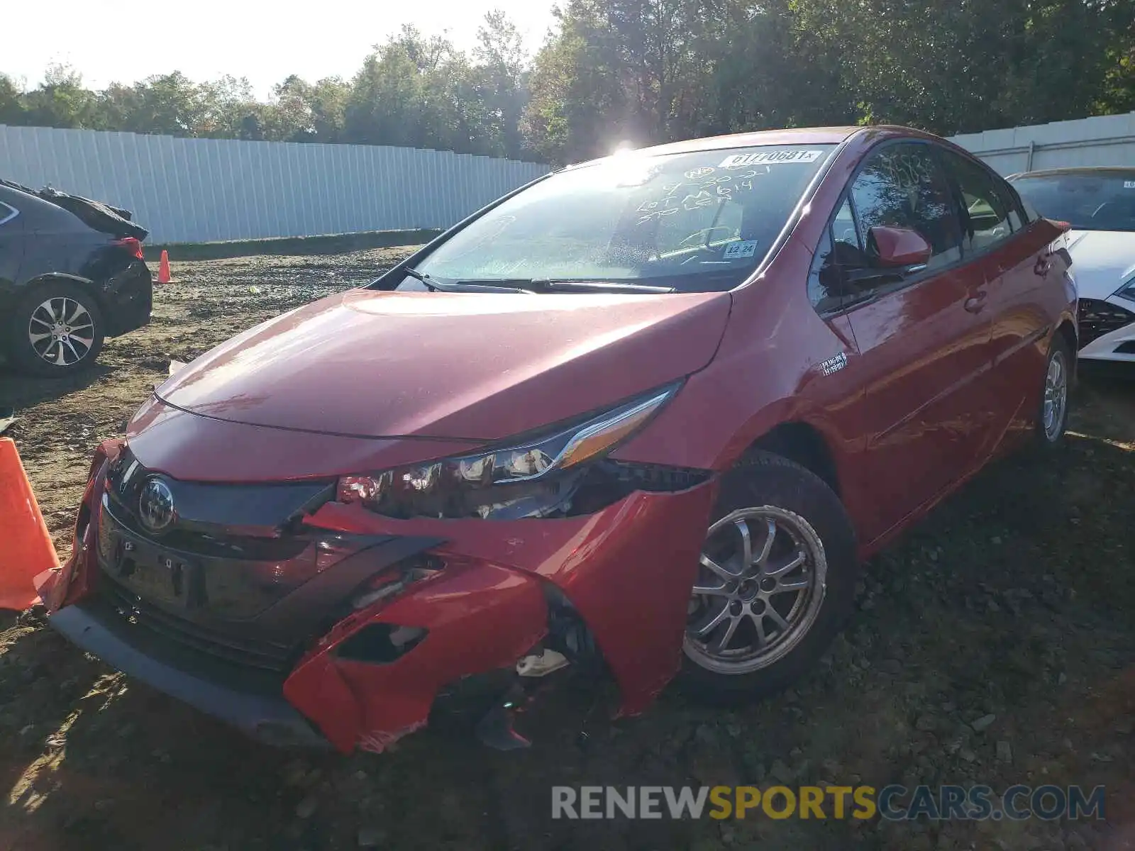 2 Photograph of a damaged car JTDKARFP9L3143269 TOYOTA PRIUS 2020