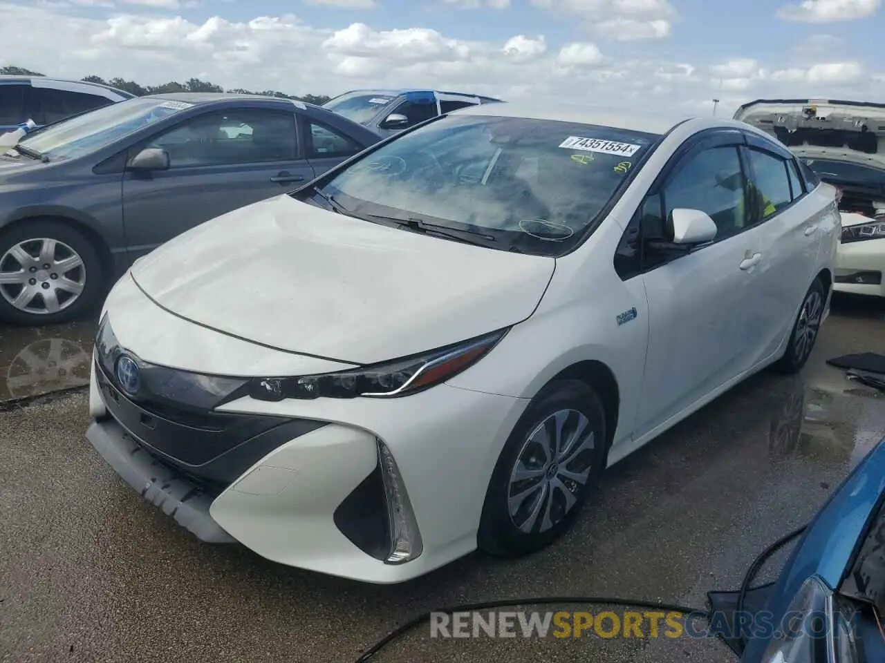 1 Photograph of a damaged car JTDKARFP9L3152344 TOYOTA PRIUS 2020