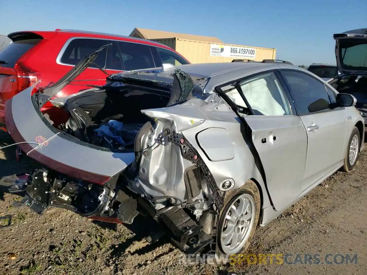 4 Photograph of a damaged car JTDKARFP9L3160685 TOYOTA PRIUS 2020