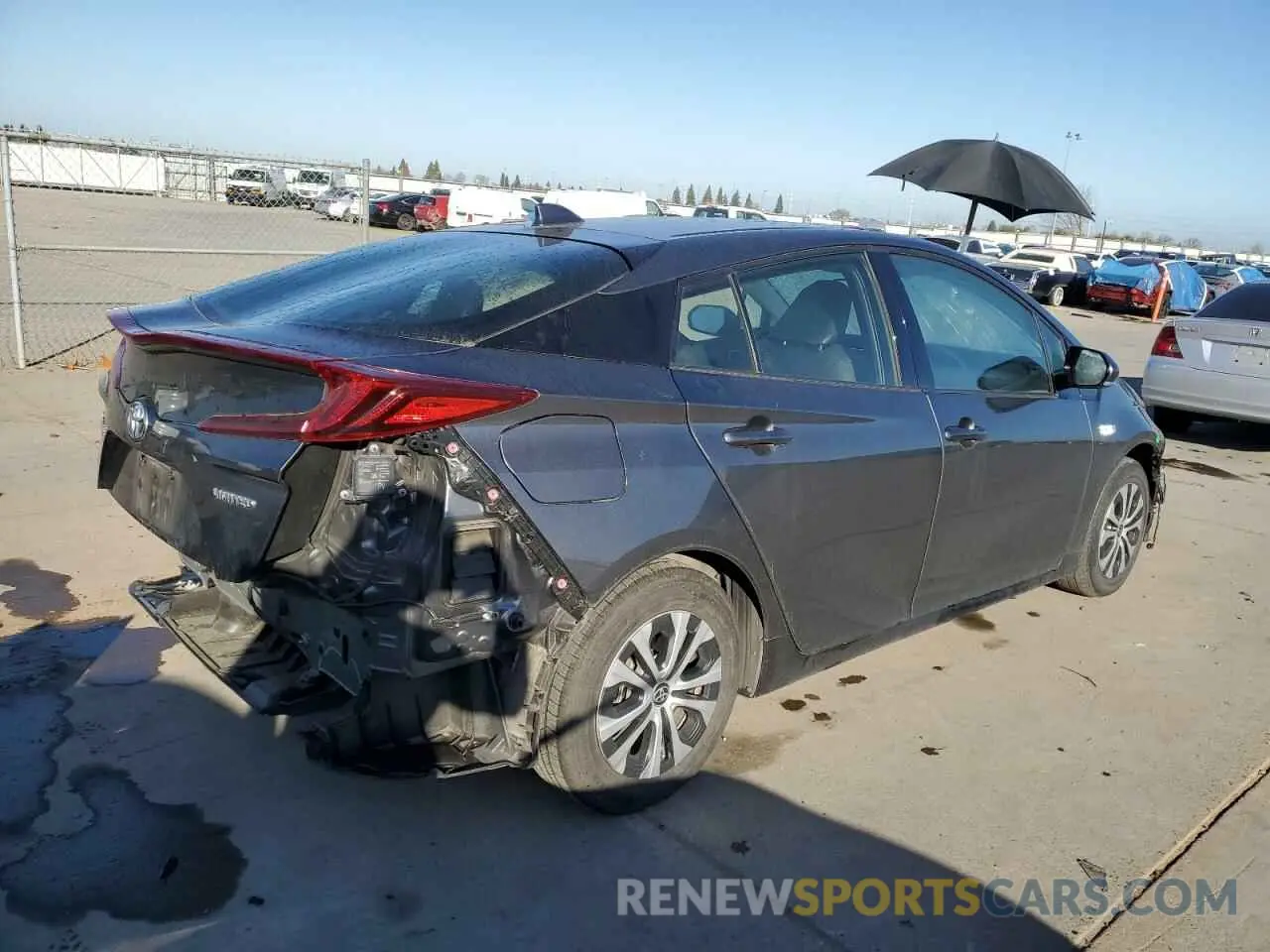 3 Photograph of a damaged car JTDKARFPXL3153034 TOYOTA PRIUS 2020