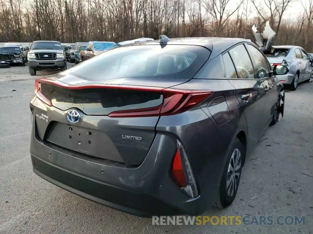 4 Photograph of a damaged car JTDKARFPXL3161036 TOYOTA PRIUS 2020