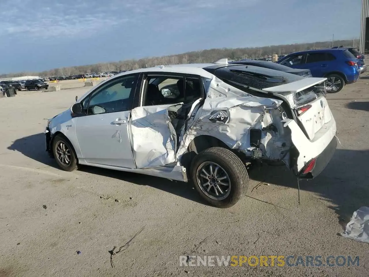 2 Photograph of a damaged car JTDKARFU0L3106035 TOYOTA PRIUS 2020