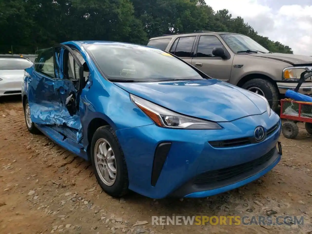 1 Photograph of a damaged car JTDKARFU0L3109453 TOYOTA PRIUS 2020