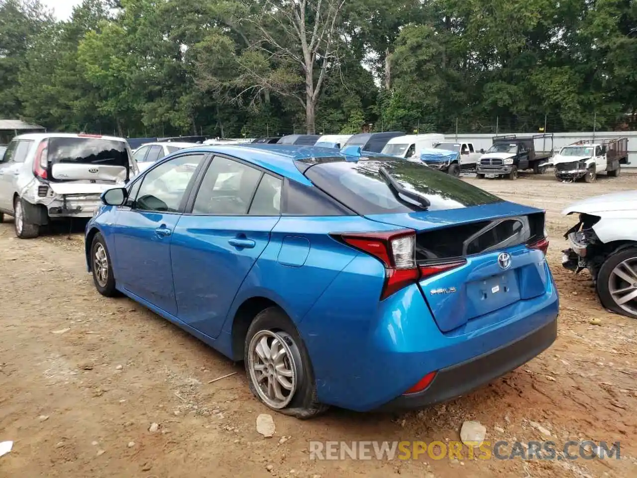 3 Photograph of a damaged car JTDKARFU0L3109453 TOYOTA PRIUS 2020