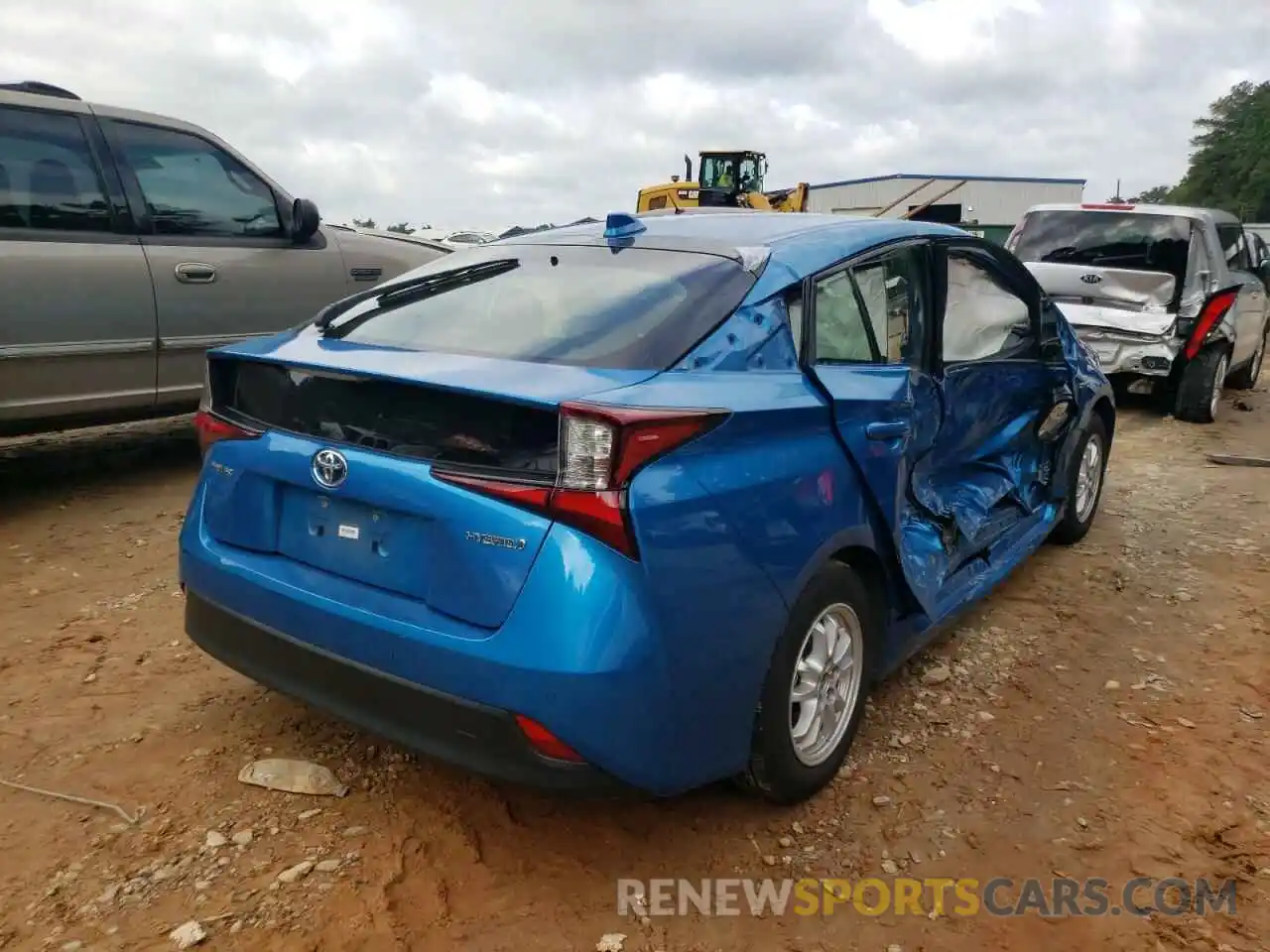 4 Photograph of a damaged car JTDKARFU0L3109453 TOYOTA PRIUS 2020