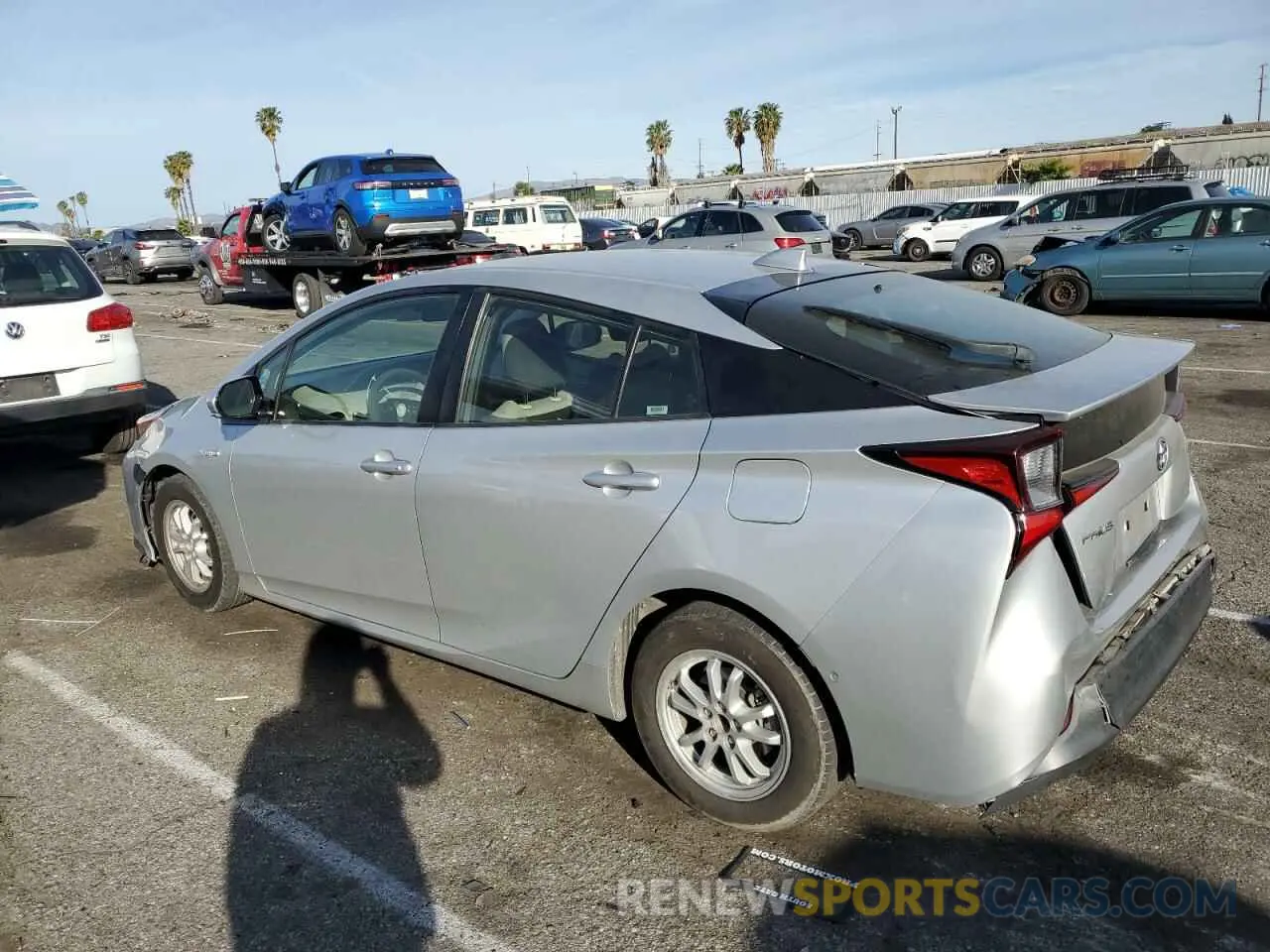 2 Photograph of a damaged car JTDKARFU0L3109887 TOYOTA PRIUS 2020