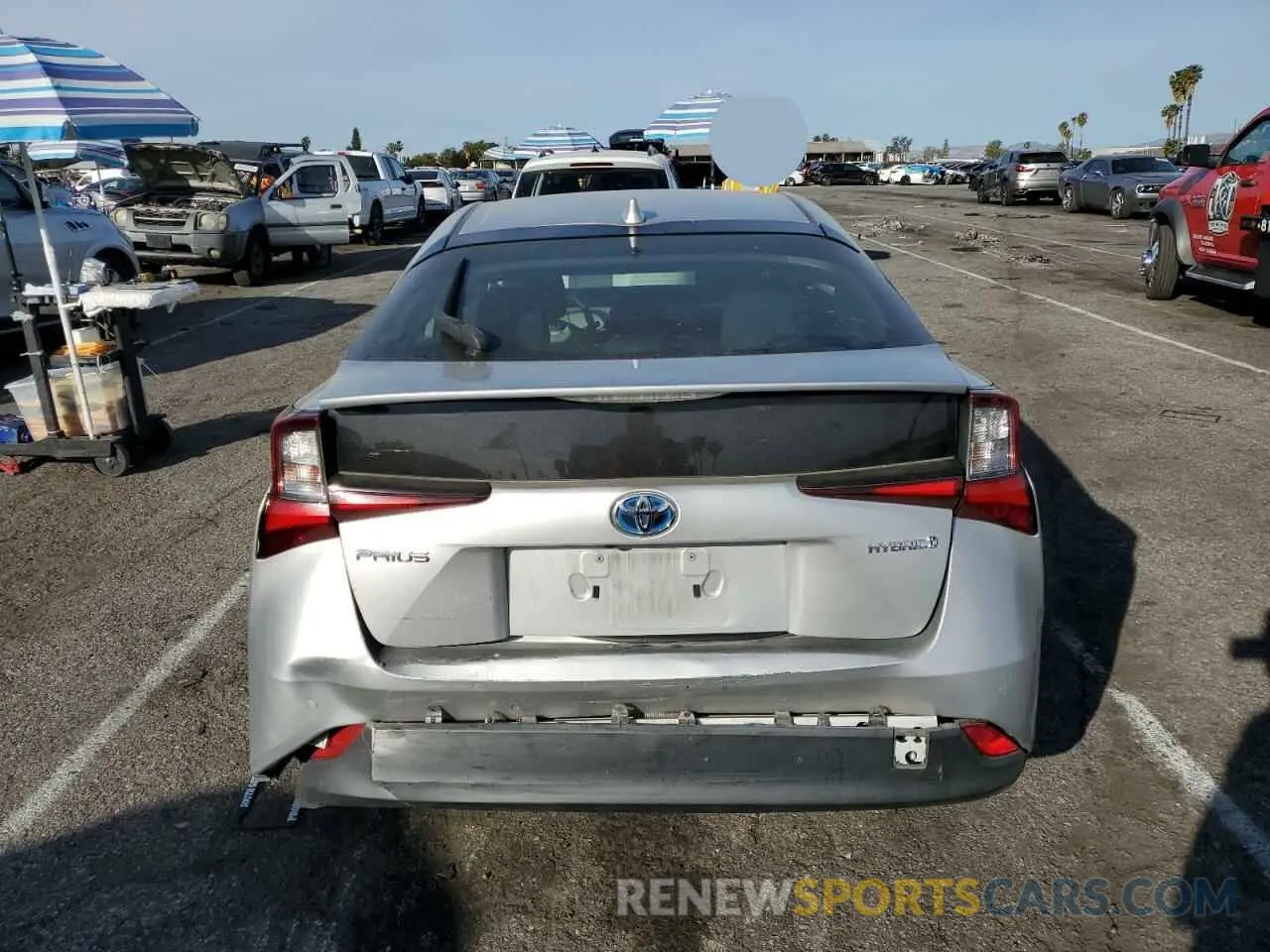 6 Photograph of a damaged car JTDKARFU0L3109887 TOYOTA PRIUS 2020