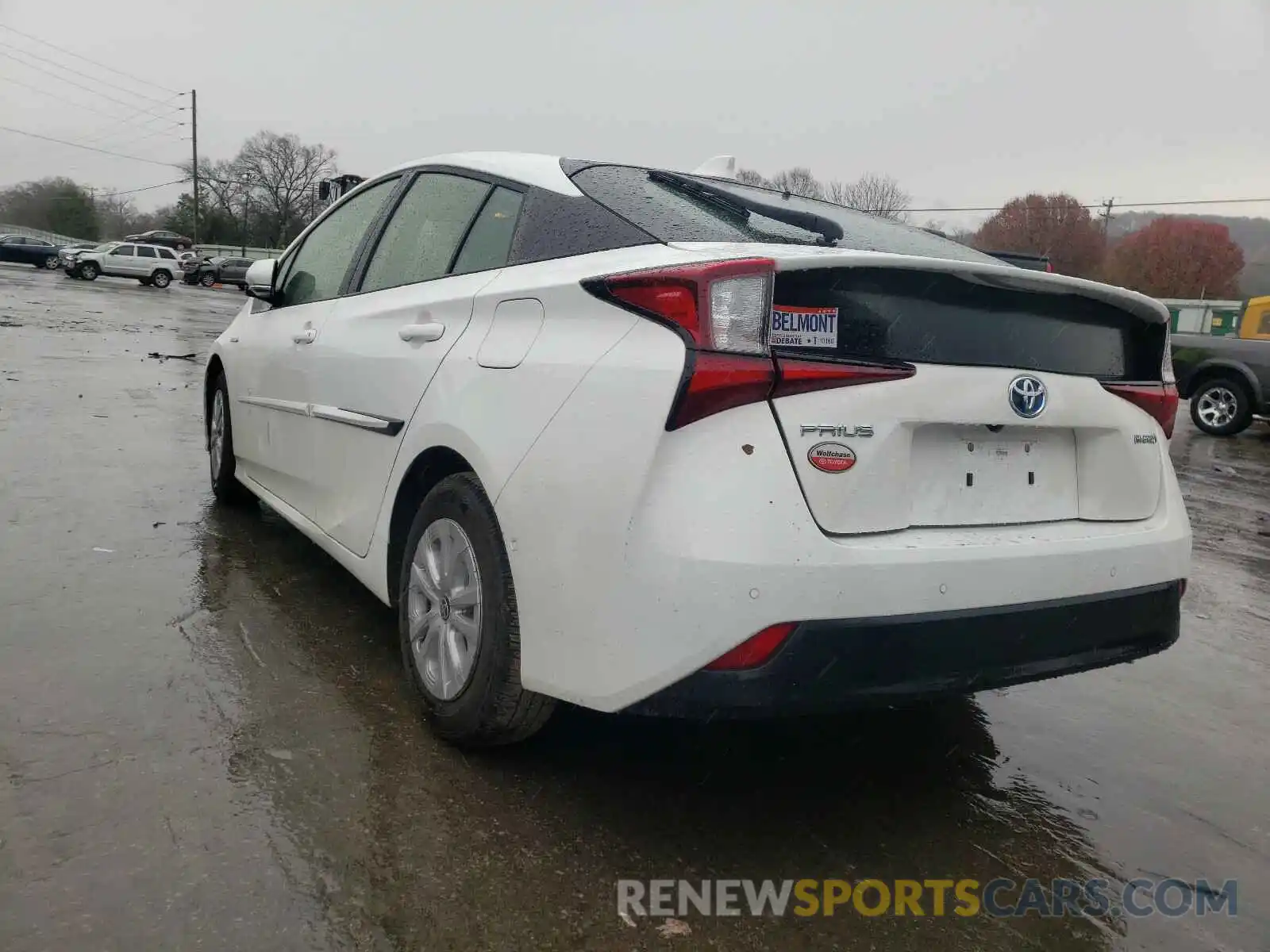 3 Photograph of a damaged car JTDKARFU0L3119982 TOYOTA PRIUS 2020