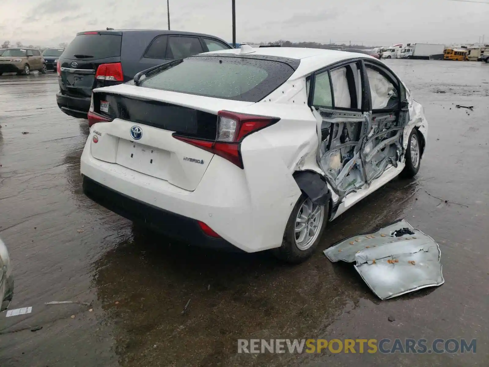 4 Photograph of a damaged car JTDKARFU0L3119982 TOYOTA PRIUS 2020