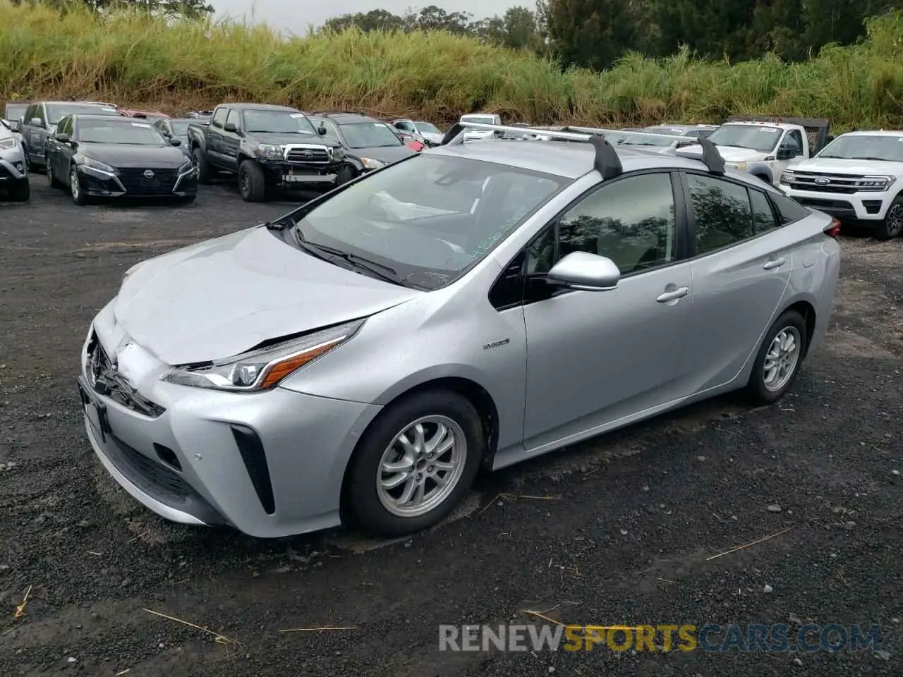 1 Photograph of a damaged car JTDKARFU0L3121182 TOYOTA PRIUS 2020