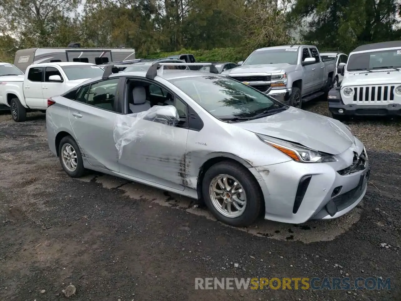 4 Photograph of a damaged car JTDKARFU0L3121182 TOYOTA PRIUS 2020
