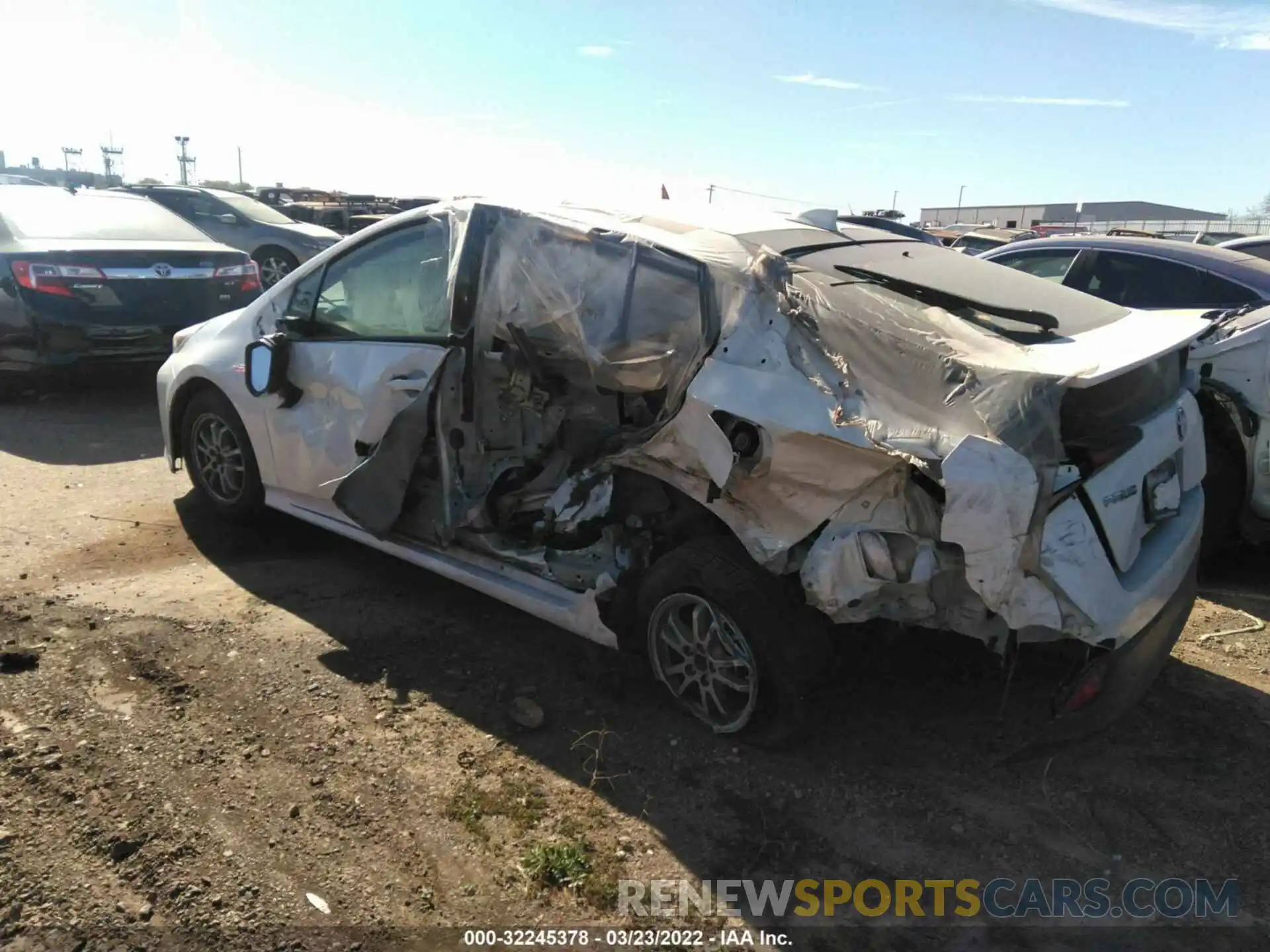 3 Photograph of a damaged car JTDKARFU1L3104245 TOYOTA PRIUS 2020