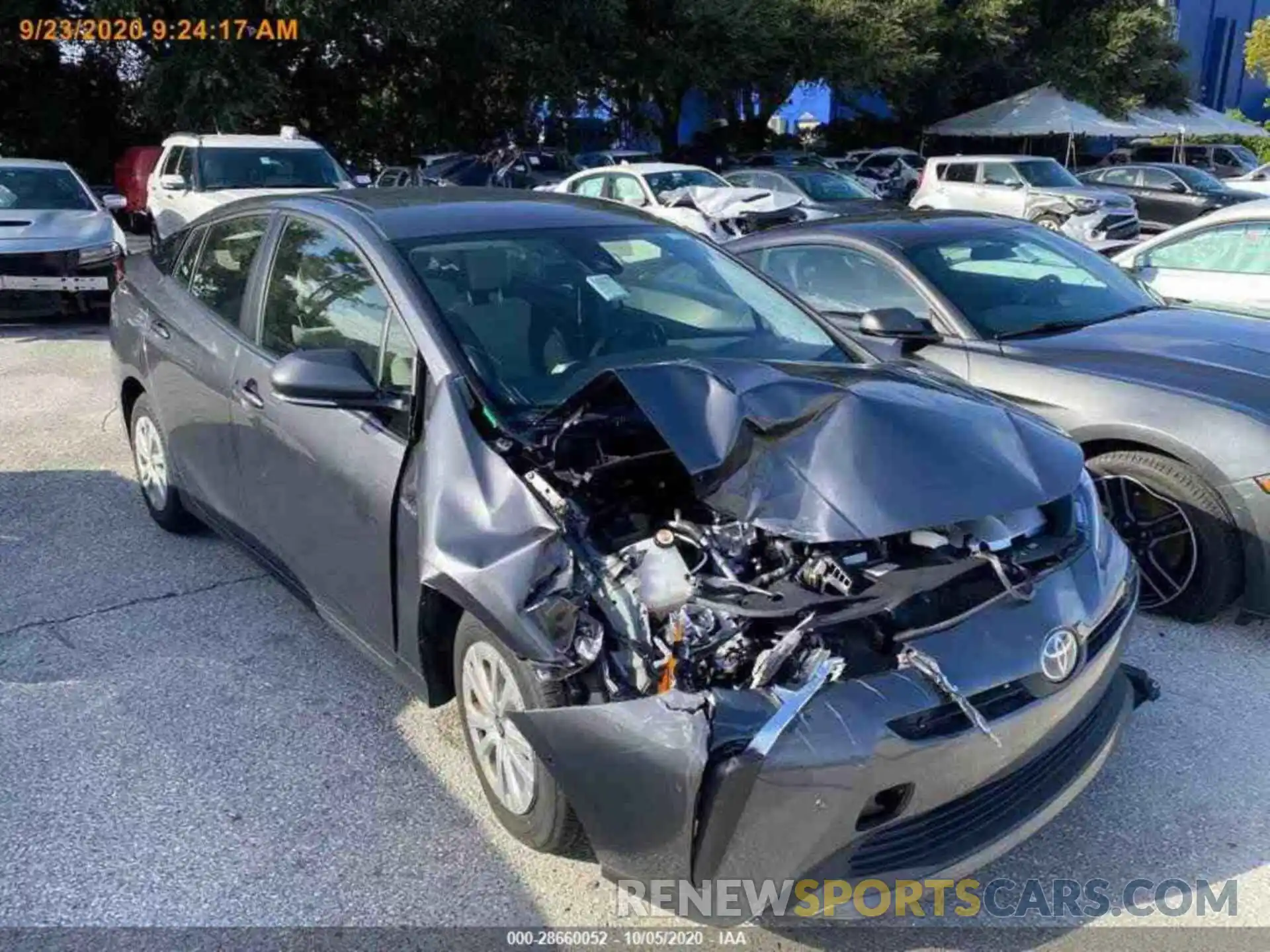 12 Photograph of a damaged car JTDKARFU1L3104844 TOYOTA PRIUS 2020