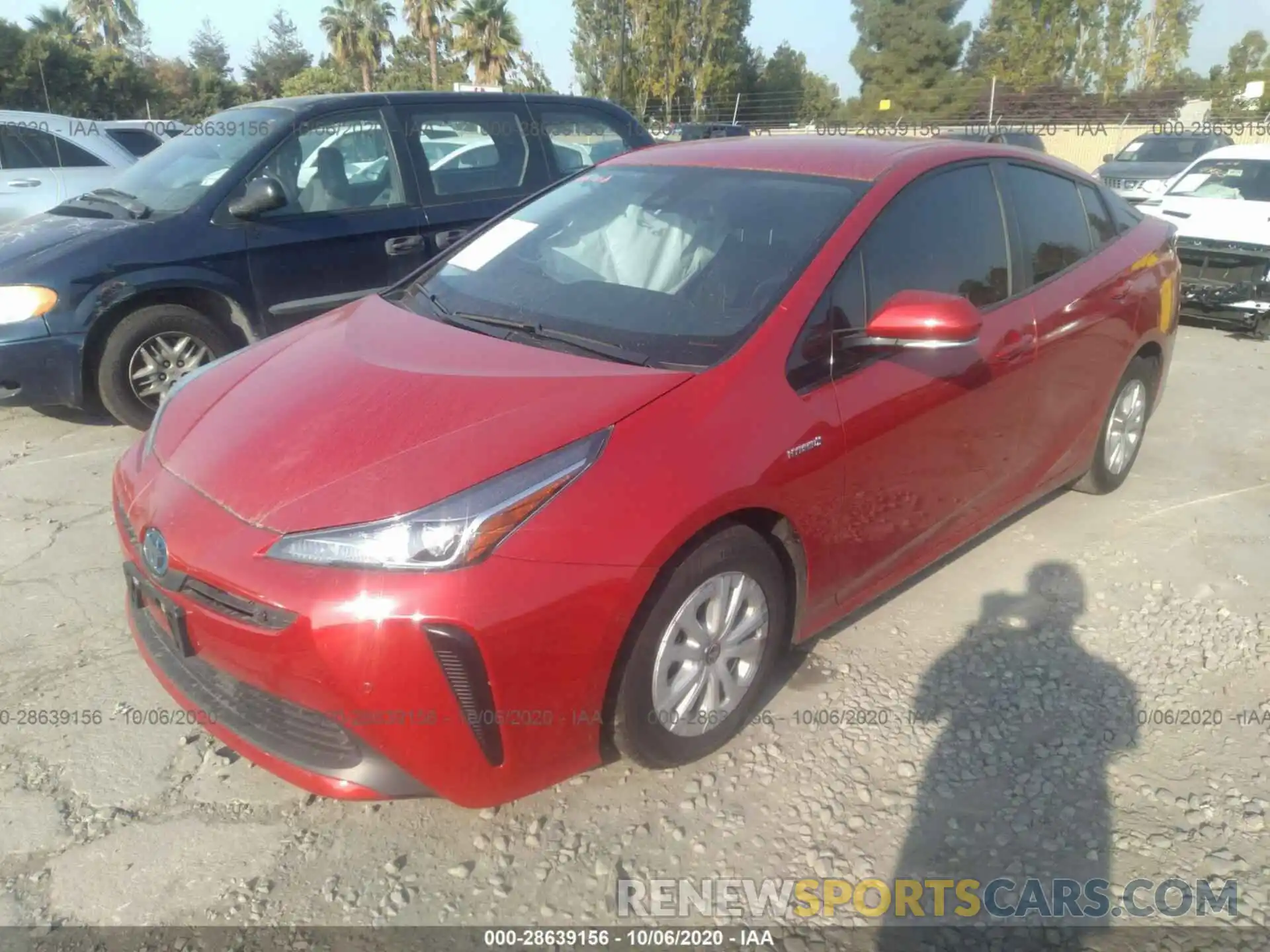 2 Photograph of a damaged car JTDKARFU1L3105587 TOYOTA PRIUS 2020