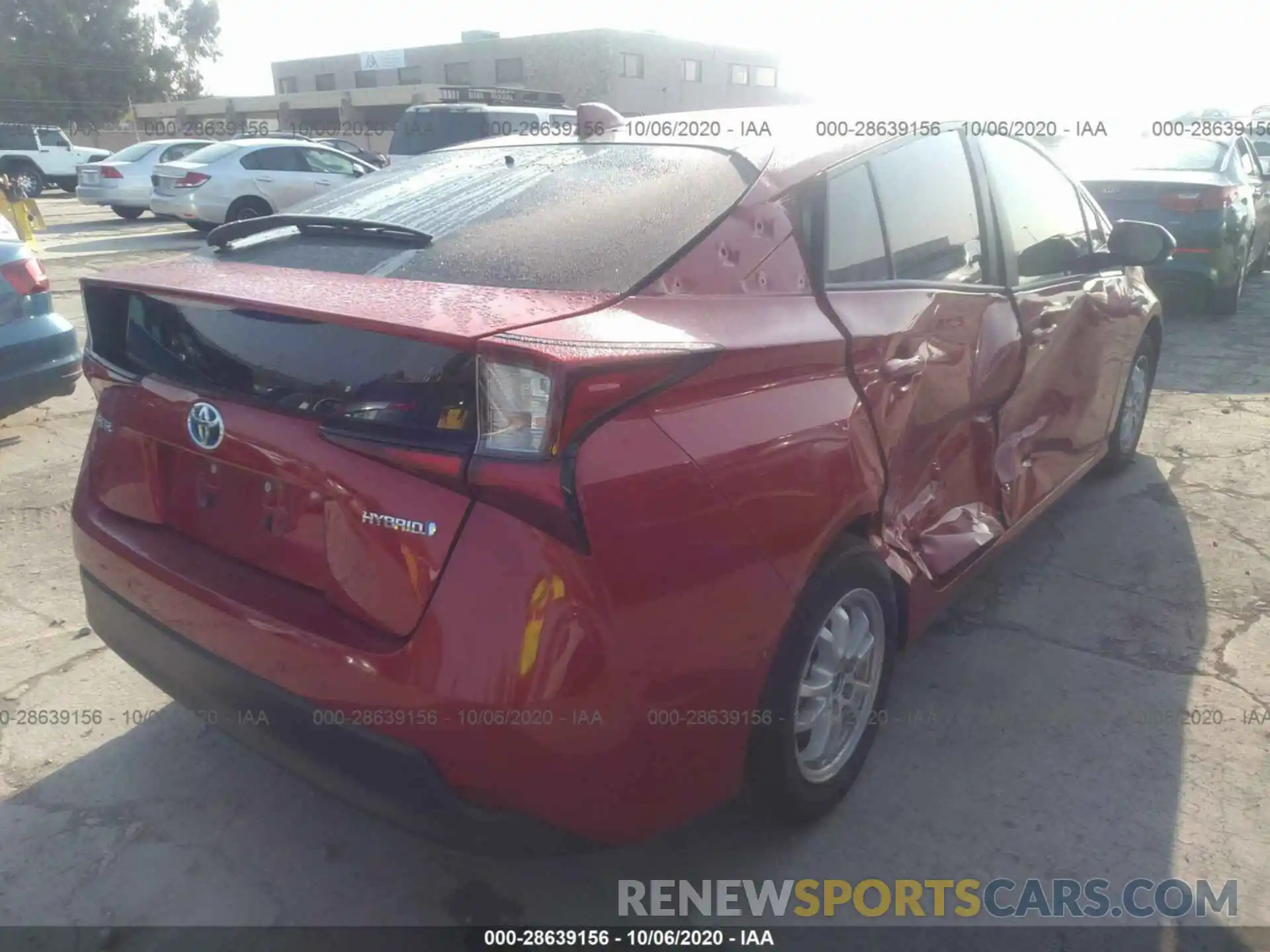 4 Photograph of a damaged car JTDKARFU1L3105587 TOYOTA PRIUS 2020