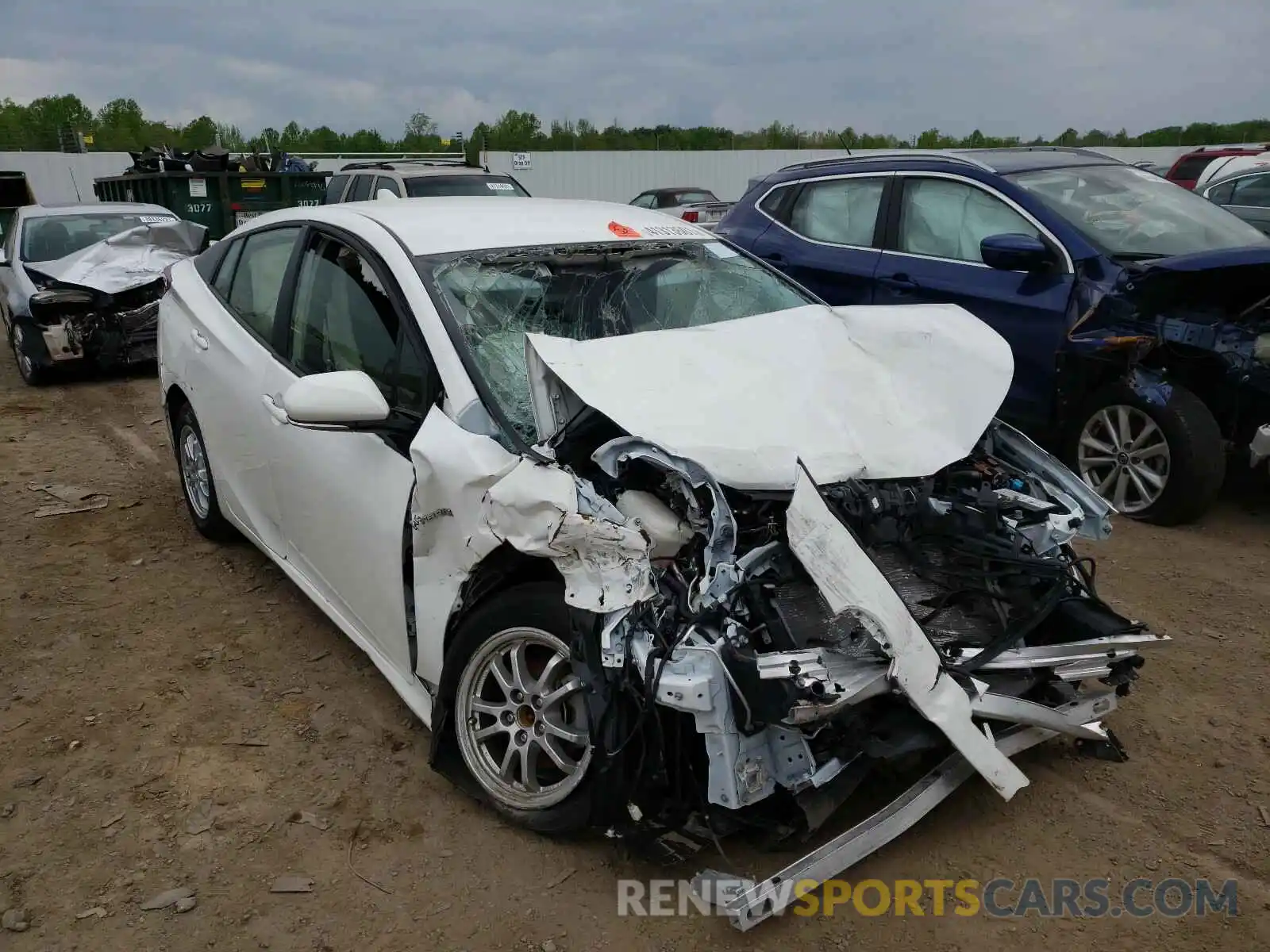 1 Photograph of a damaged car JTDKARFU1L3108764 TOYOTA PRIUS 2020