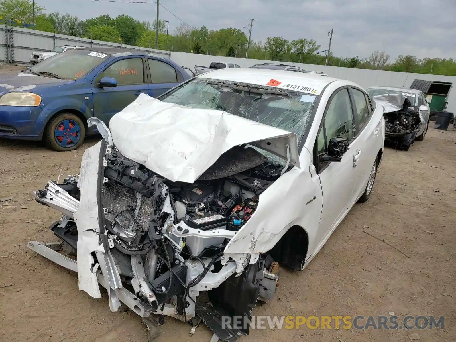 2 Photograph of a damaged car JTDKARFU1L3108764 TOYOTA PRIUS 2020