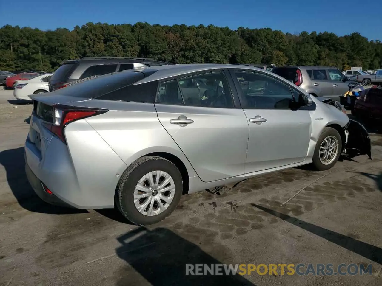 3 Photograph of a damaged car JTDKARFU1L3118100 TOYOTA PRIUS 2020