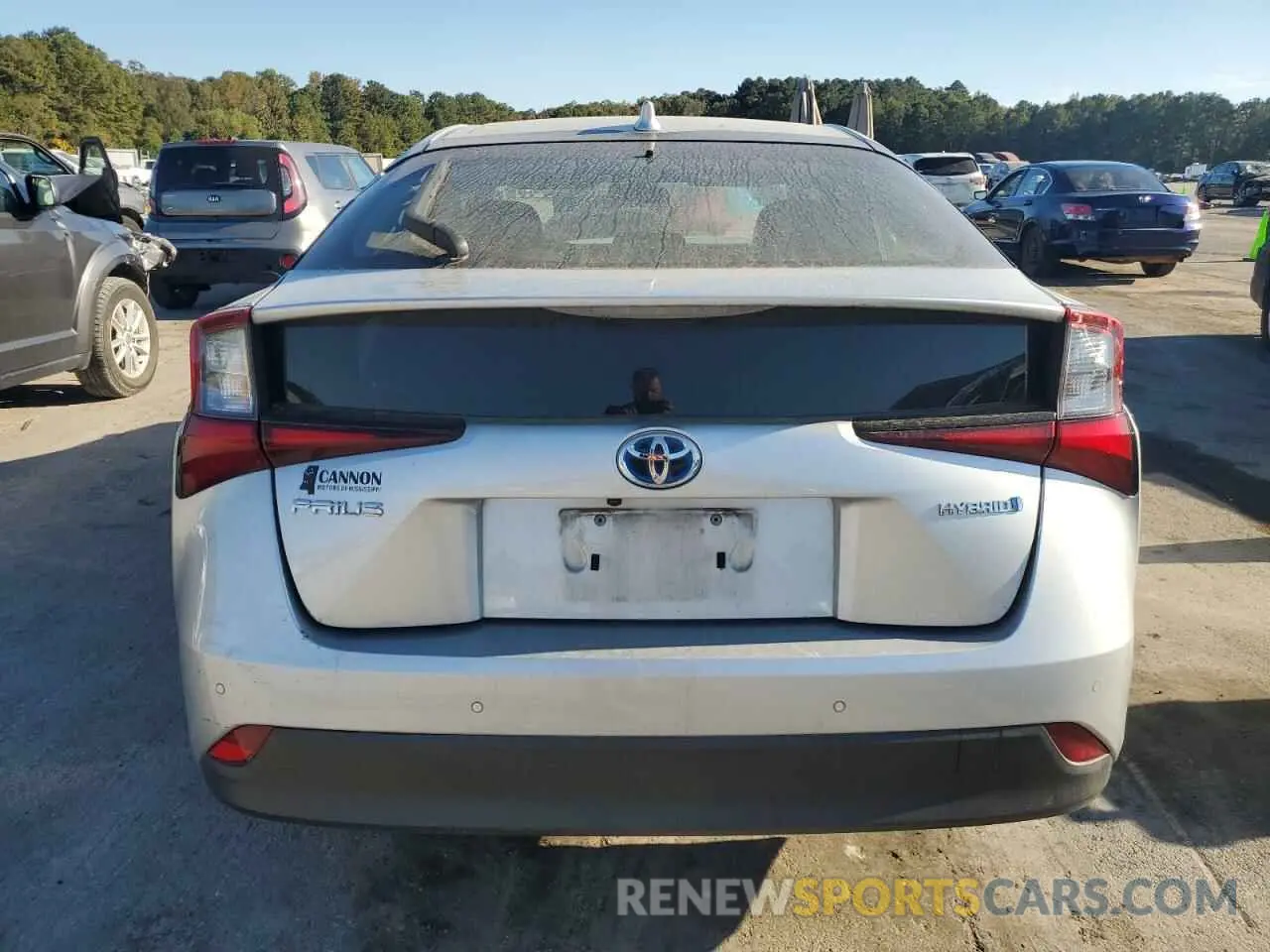 6 Photograph of a damaged car JTDKARFU1L3118100 TOYOTA PRIUS 2020