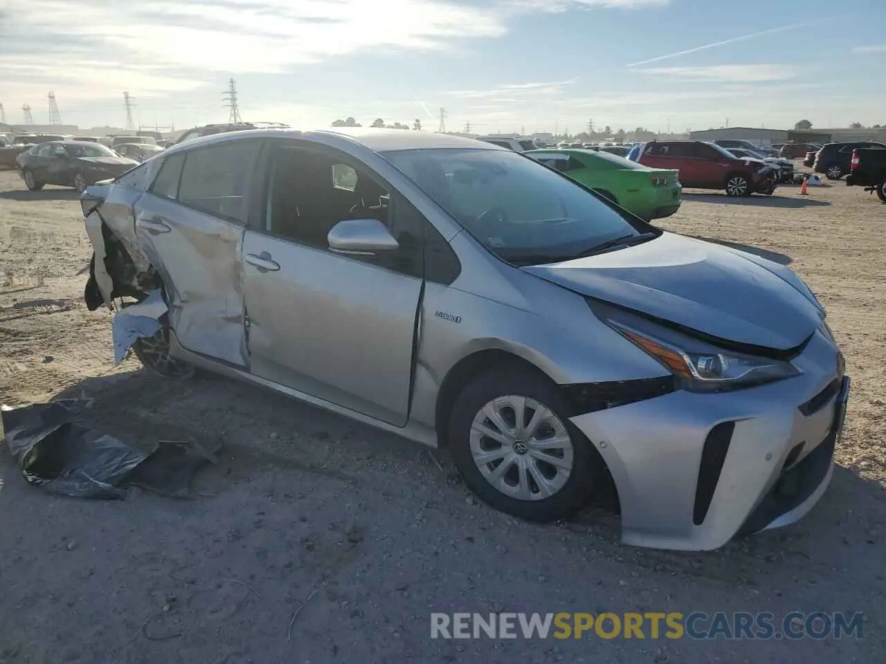 4 Photograph of a damaged car JTDKARFU1L3118386 TOYOTA PRIUS 2020