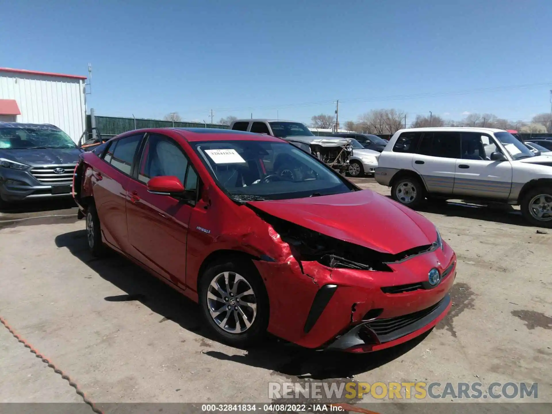 1 Photograph of a damaged car JTDKARFU1L3121157 TOYOTA PRIUS 2020