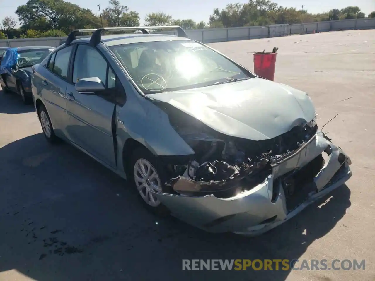 1 Photograph of a damaged car JTDKARFU1L3122616 TOYOTA PRIUS 2020