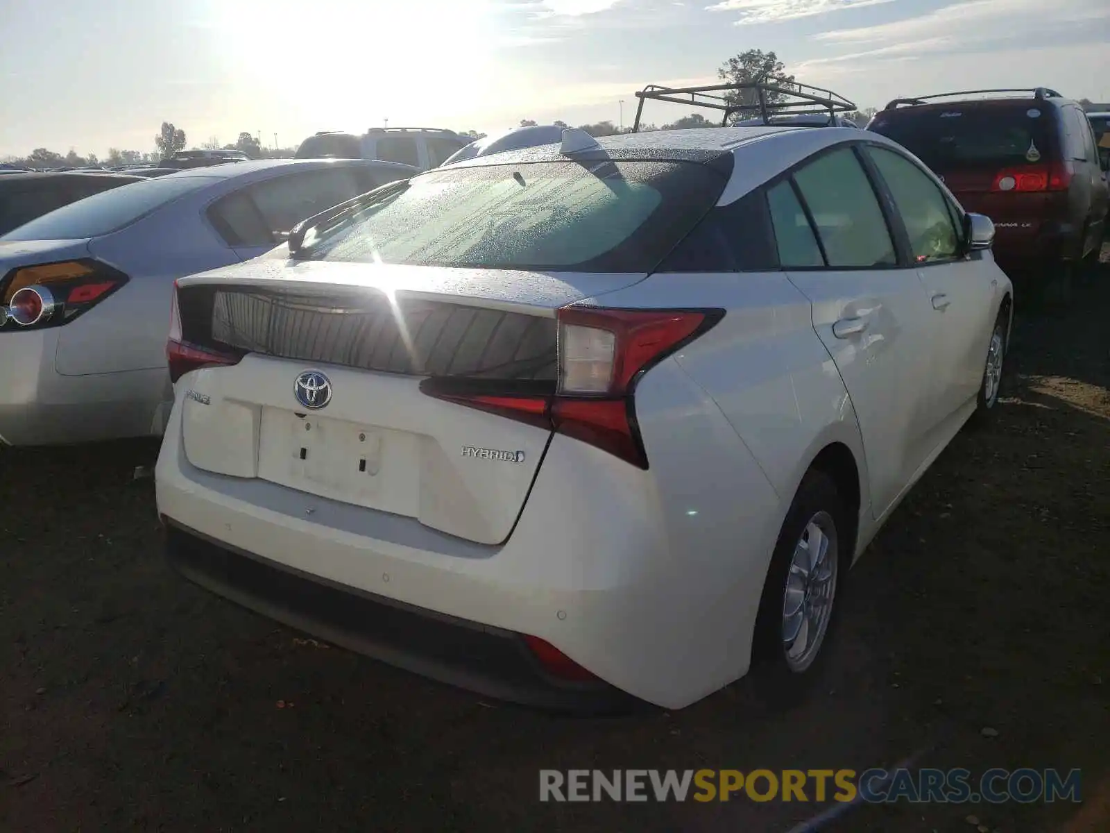 4 Photograph of a damaged car JTDKARFU1L3123362 TOYOTA PRIUS 2020