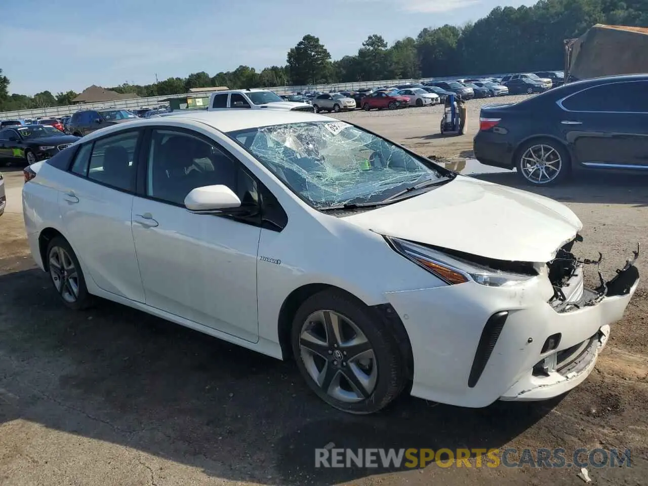 4 Photograph of a damaged car JTDKARFU1L3124687 TOYOTA PRIUS 2020