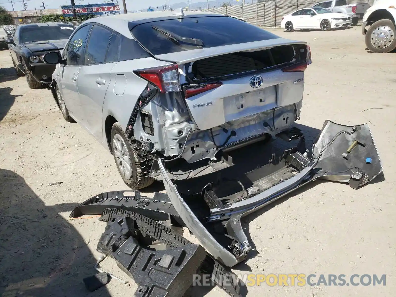 3 Photograph of a damaged car JTDKARFU2L3104075 TOYOTA PRIUS 2020