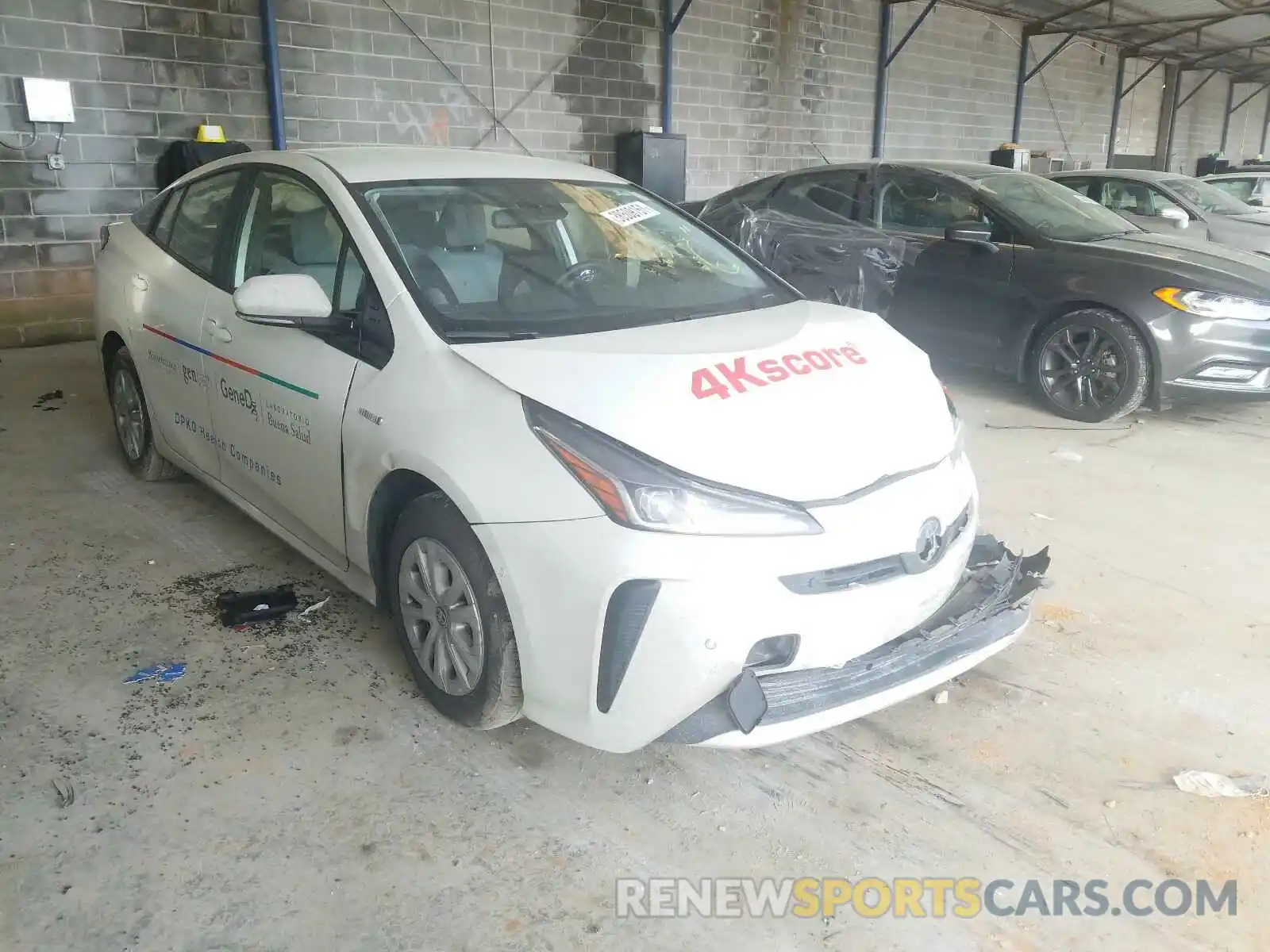 1 Photograph of a damaged car JTDKARFU2L3104271 TOYOTA PRIUS 2020