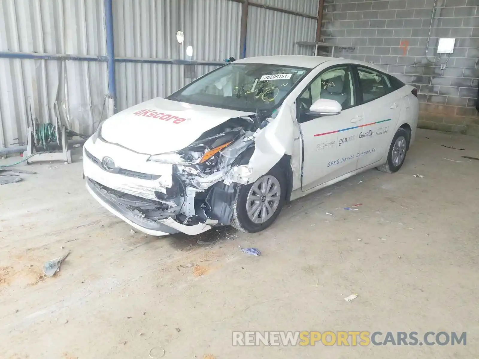 2 Photograph of a damaged car JTDKARFU2L3104271 TOYOTA PRIUS 2020