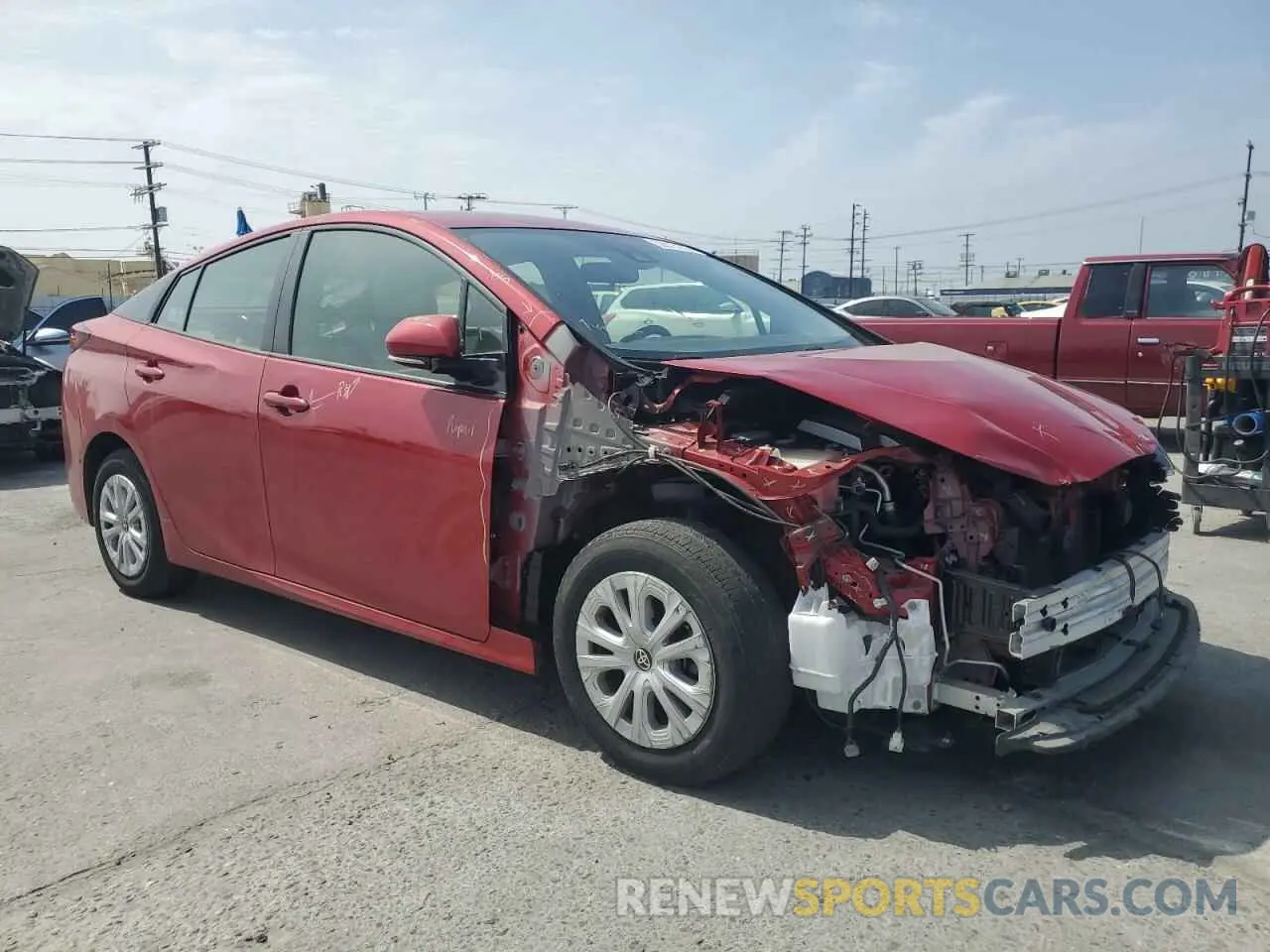4 Photograph of a damaged car JTDKARFU2L3109549 TOYOTA PRIUS 2020