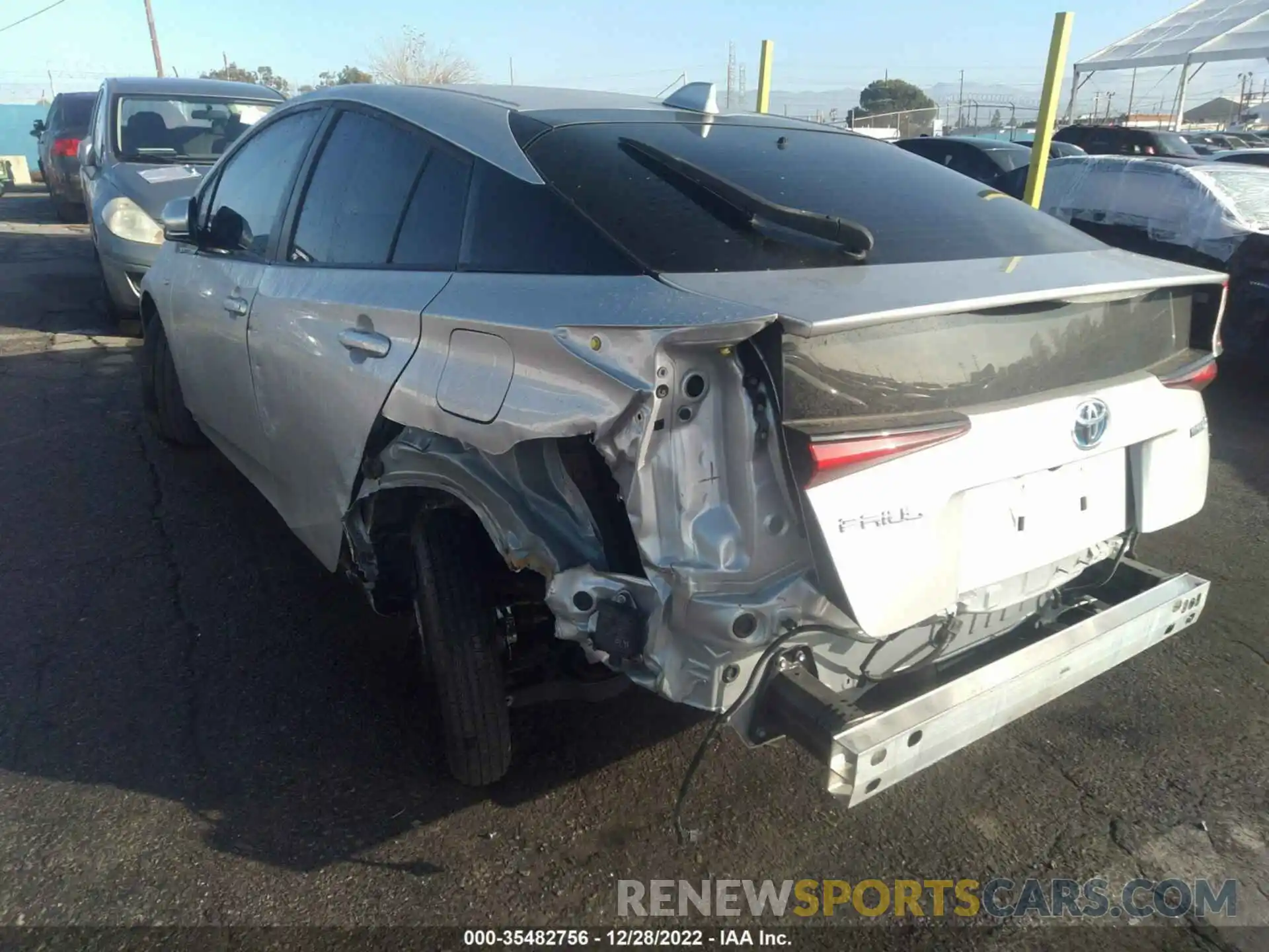 3 Photograph of a damaged car JTDKARFU2L3112161 TOYOTA PRIUS 2020