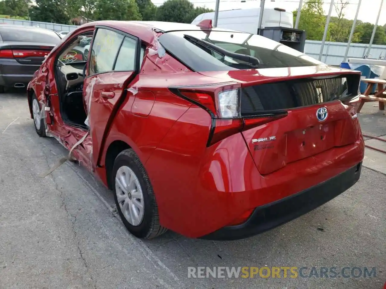 3 Photograph of a damaged car JTDKARFU2L3112788 TOYOTA PRIUS 2020