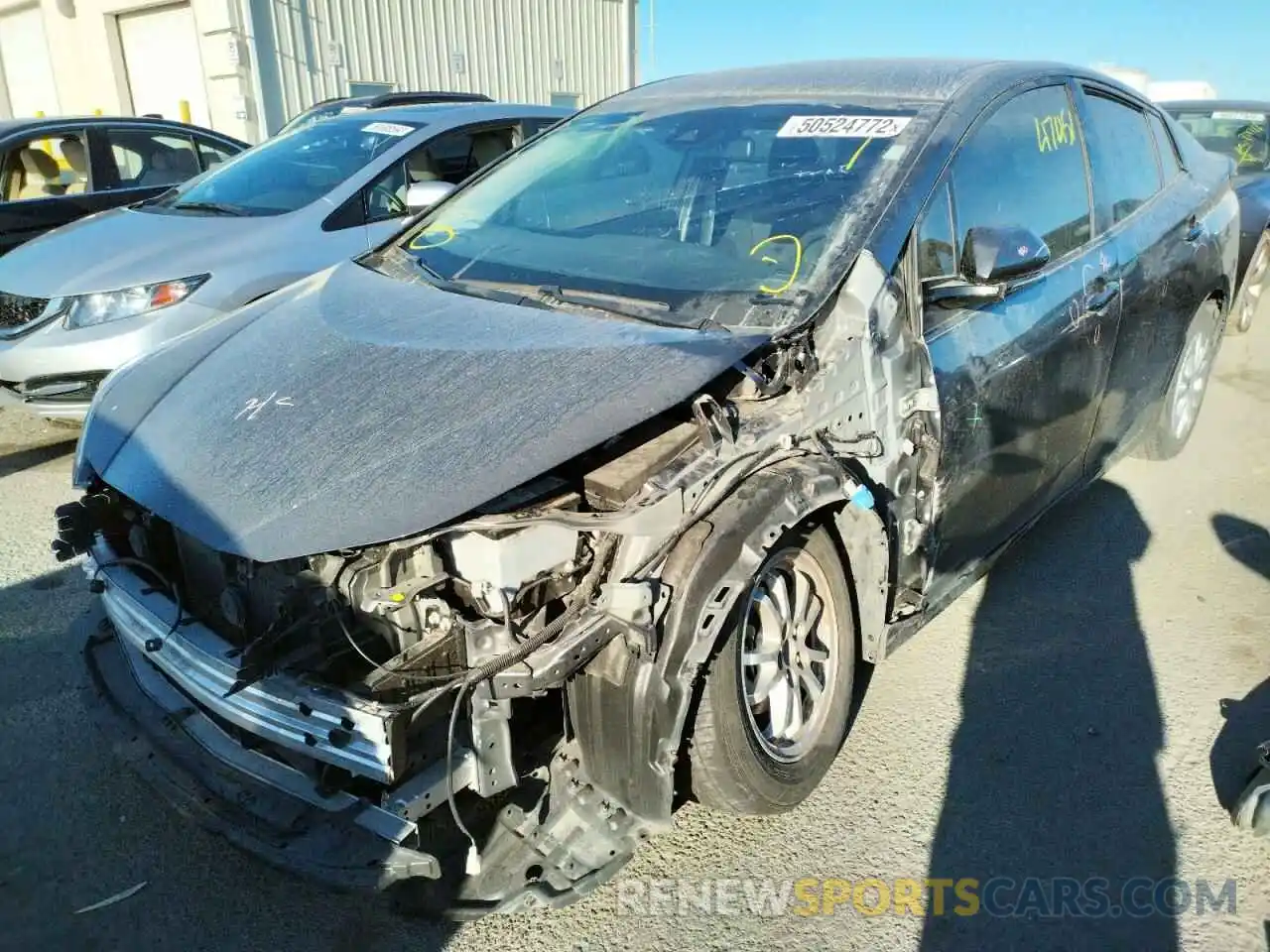 2 Photograph of a damaged car JTDKARFU2L3115948 TOYOTA PRIUS 2020