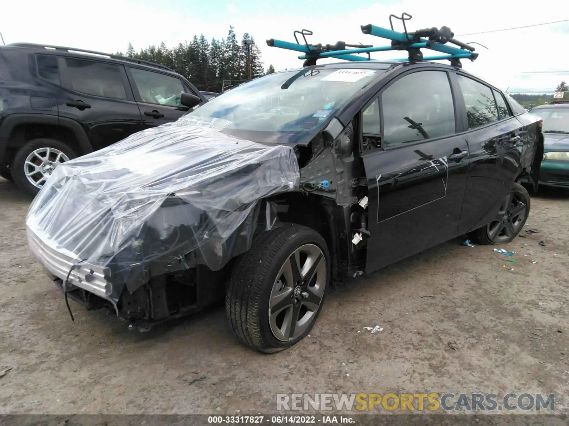 2 Photograph of a damaged car JTDKARFU2L3116128 TOYOTA PRIUS 2020