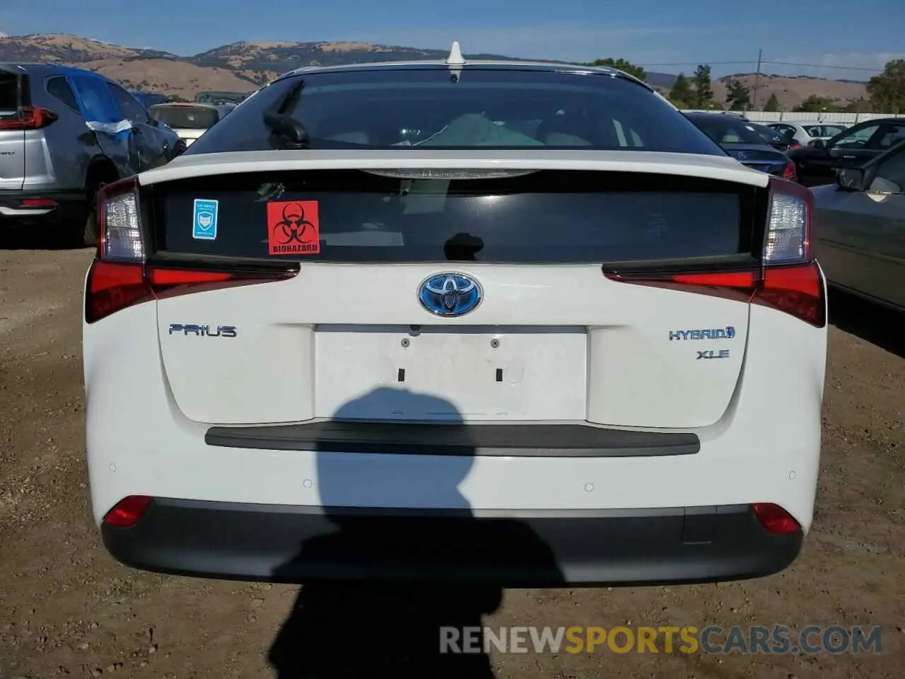 6 Photograph of a damaged car JTDKARFU2L3117506 TOYOTA PRIUS 2020