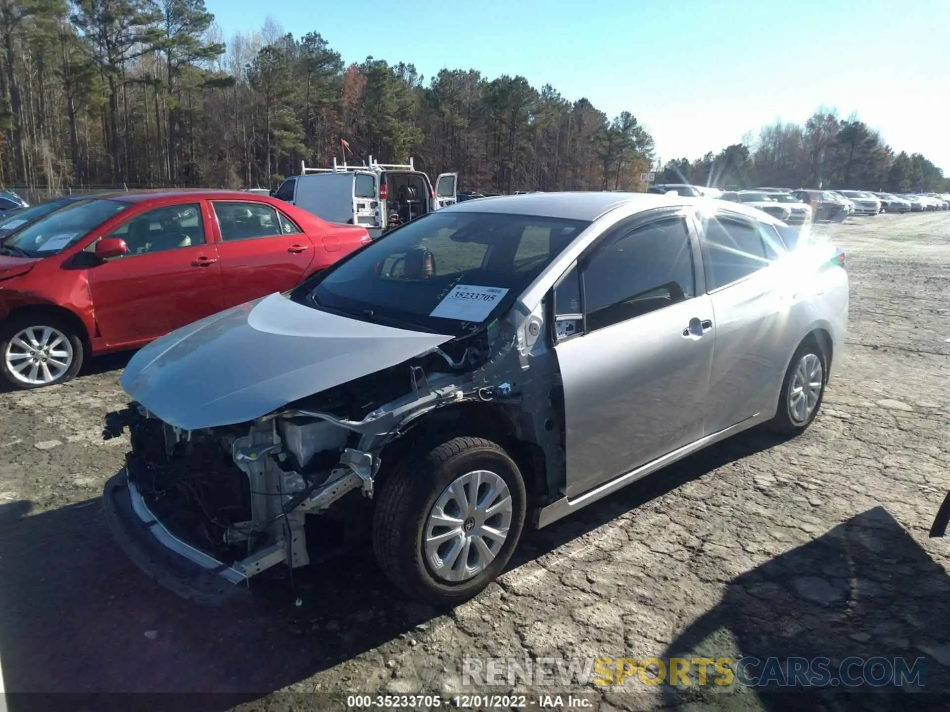 2 Photograph of a damaged car JTDKARFU2L3119496 TOYOTA PRIUS 2020