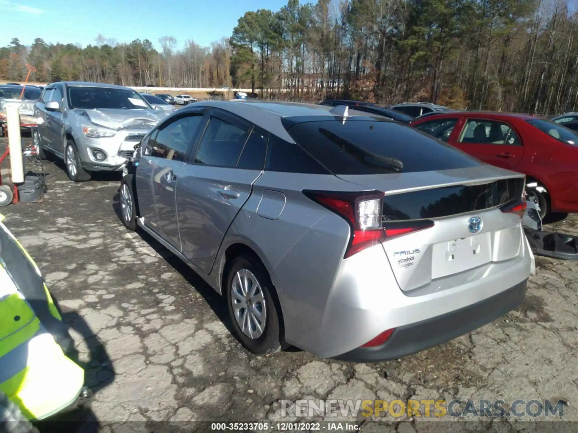 3 Photograph of a damaged car JTDKARFU2L3119496 TOYOTA PRIUS 2020