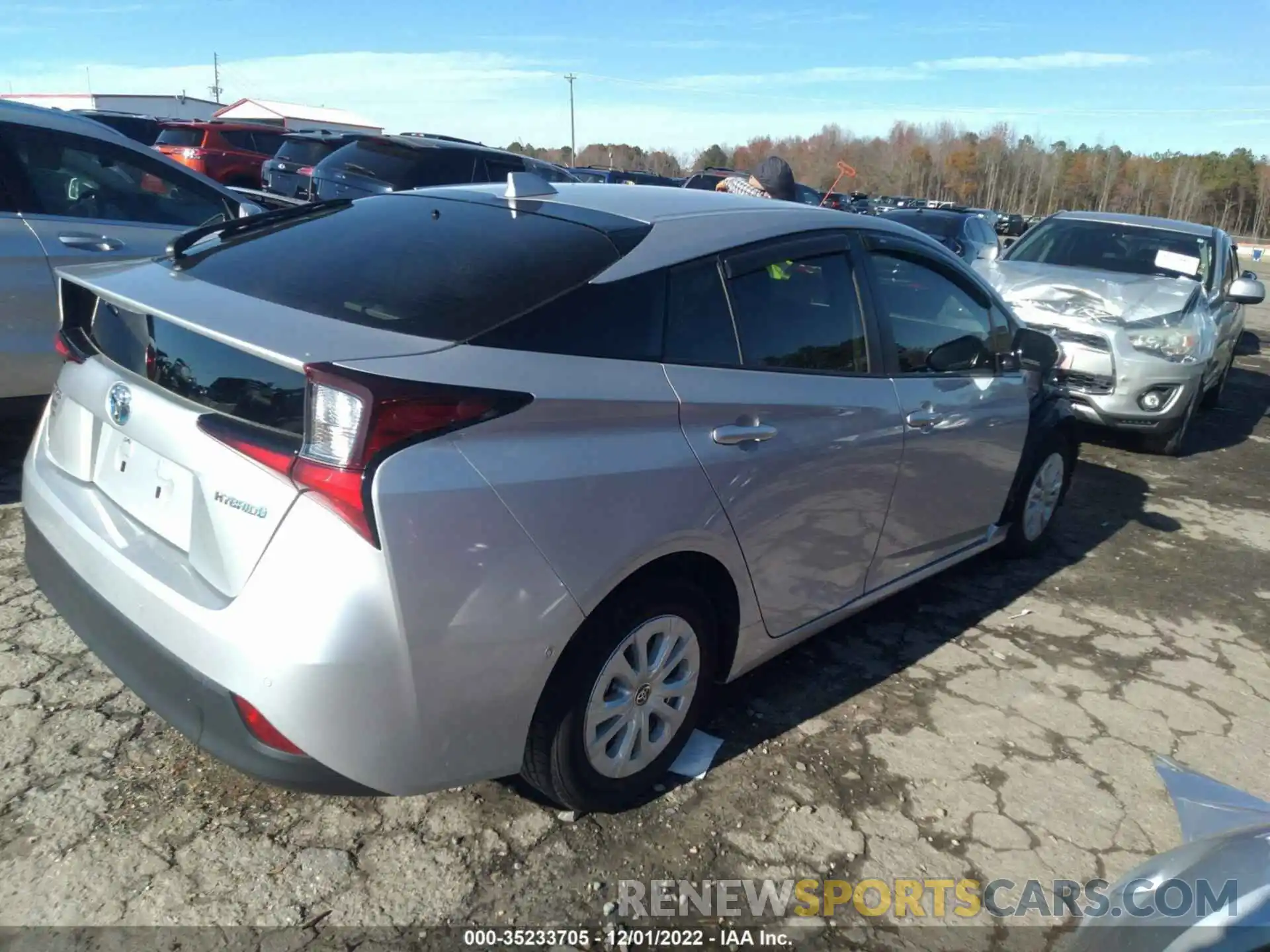 4 Photograph of a damaged car JTDKARFU2L3119496 TOYOTA PRIUS 2020